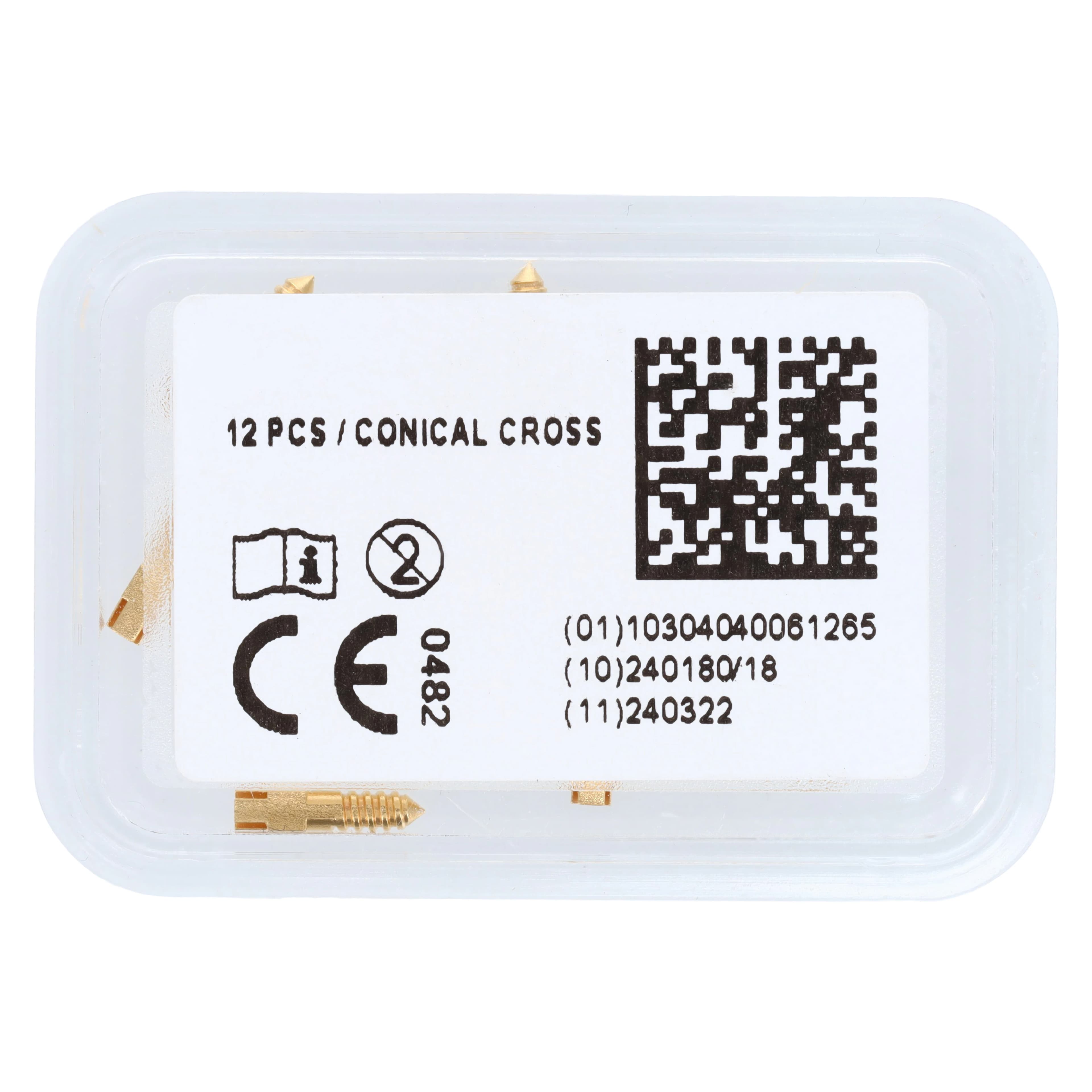 Screw Posts Gold Plated Refills, Short, 12/Box thumbnail 3