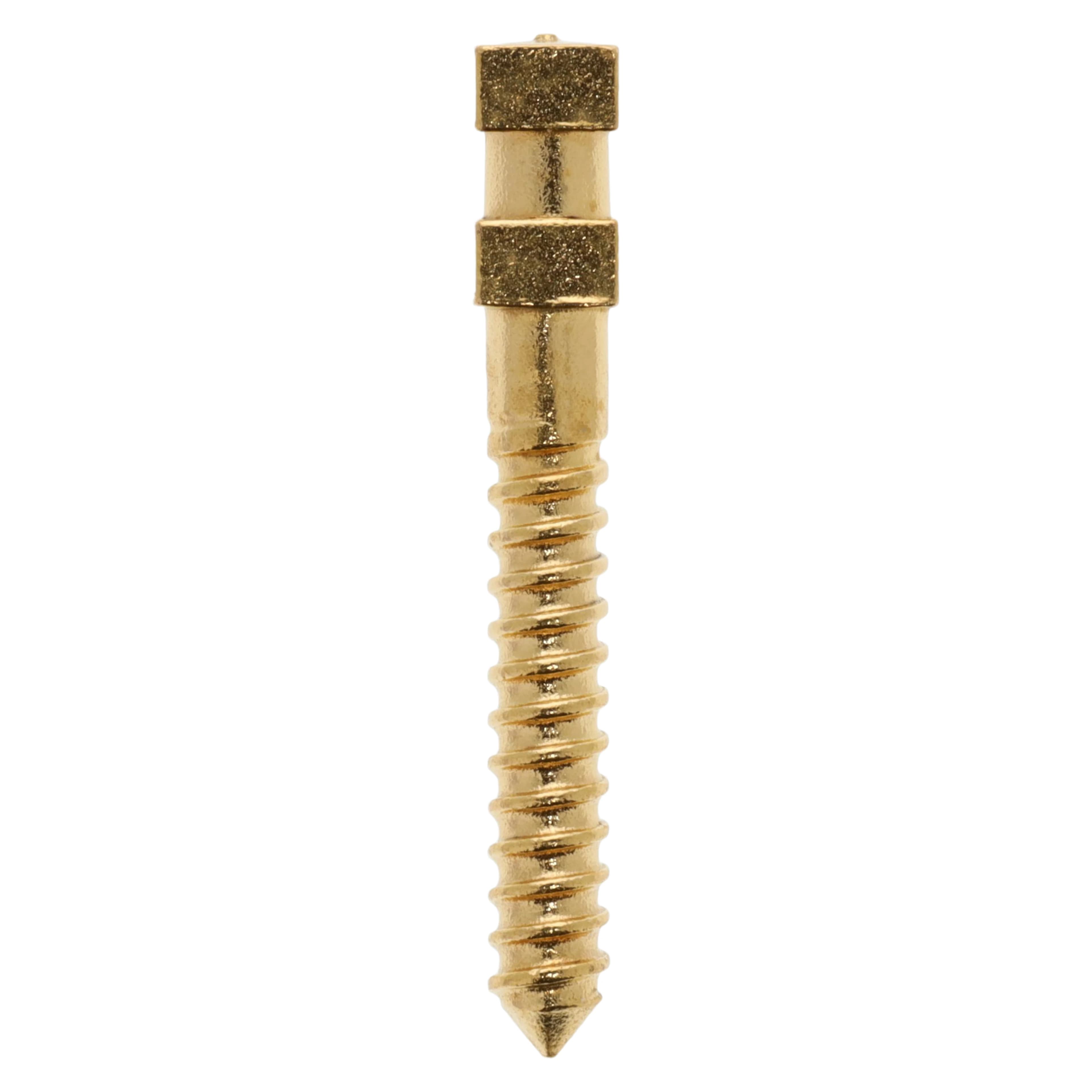 Compo-Post Screw Posts, Gold Plated, Long 12 mm, Refill, 12/Box - Compo-Posts Refills - Image 1