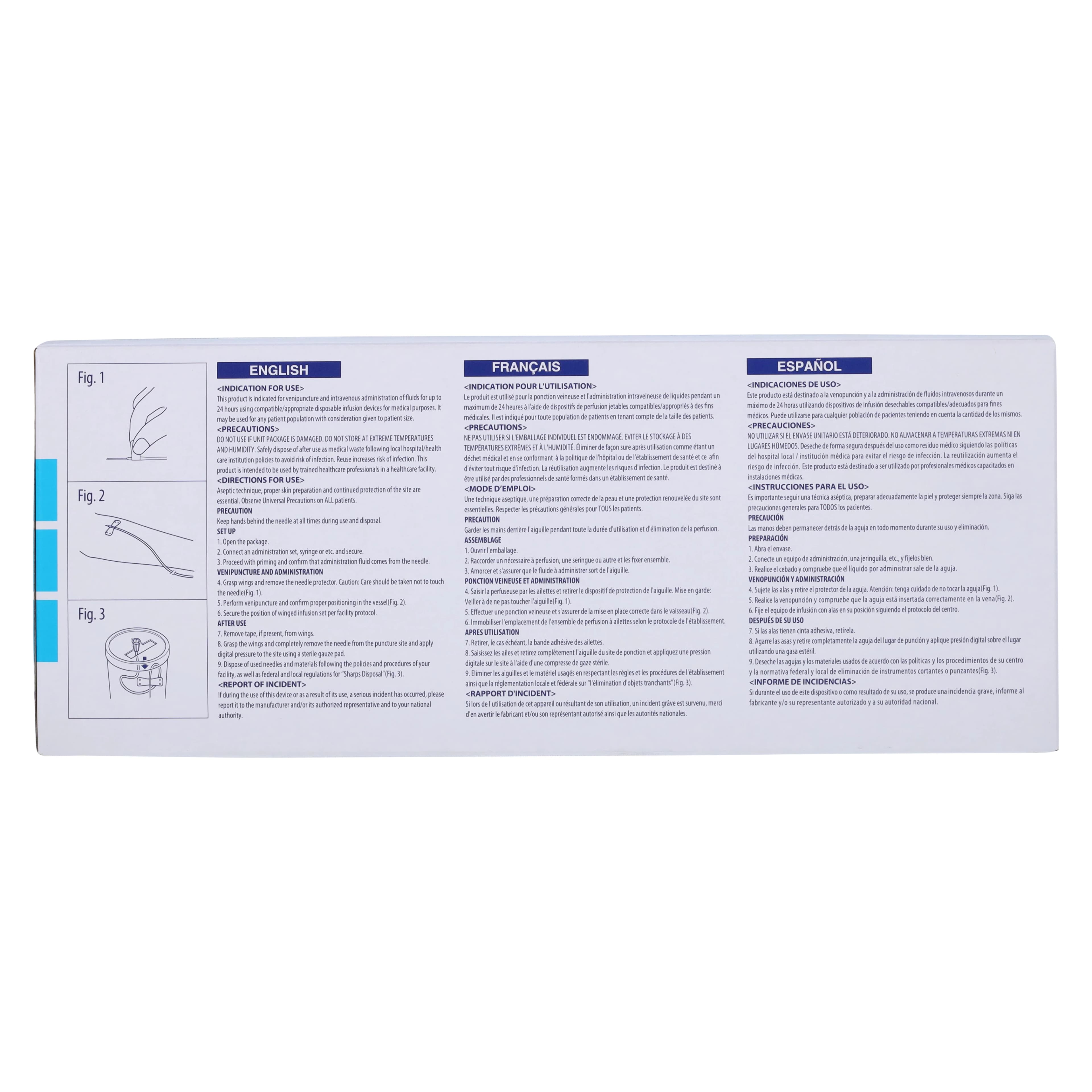 Terumo Surflo Winged Infusion Set, 23 Gauge, 3/4" Needle, 12" Tubing, Sterile, Non-DEHP, Latex-Free, 50/Box thumbnail 6