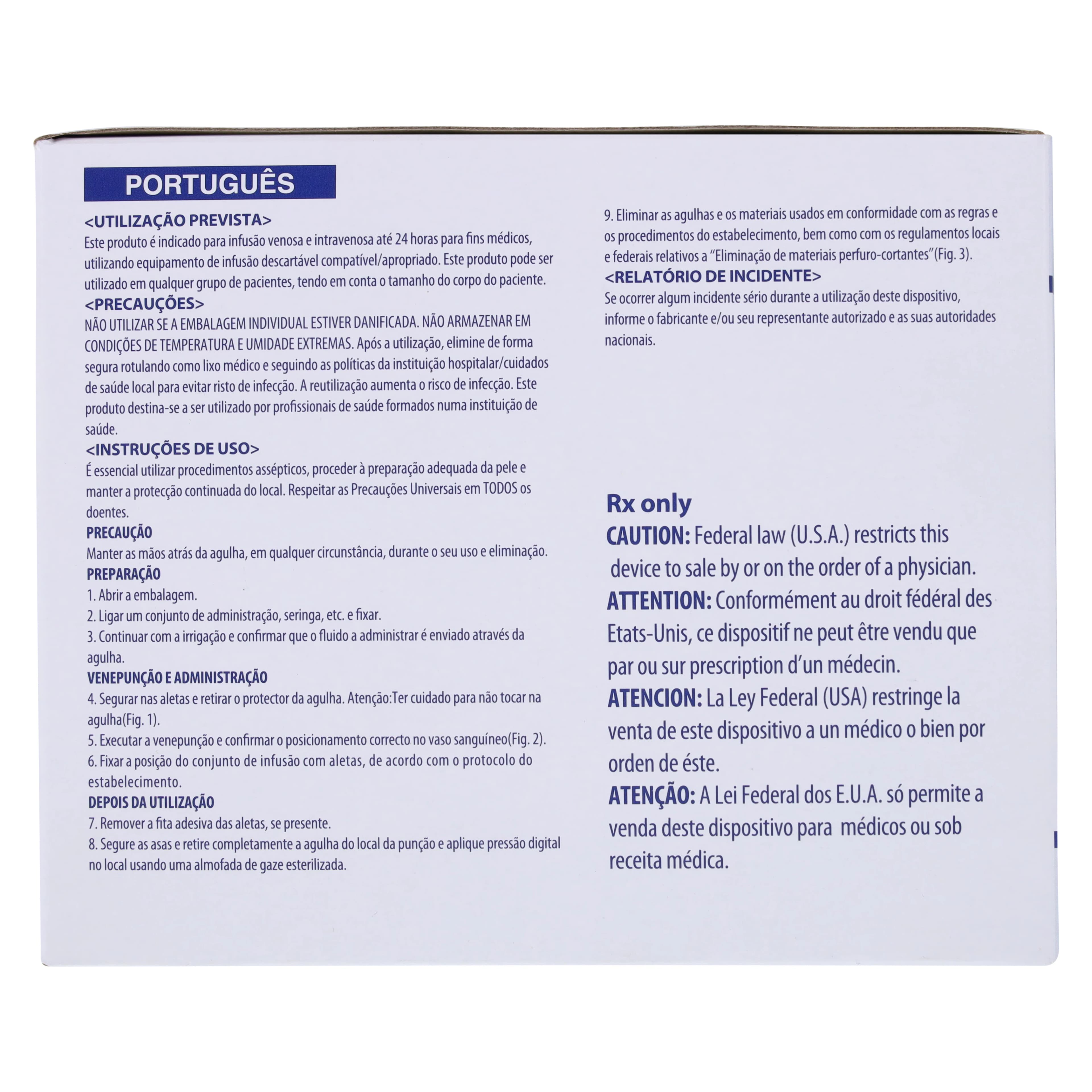 Terumo Surflo Winged Infusion Set, 23 Gauge, 3/4" Needle, 12" Tubing, Sterile, Non-DEHP, Latex-Free, 50/Box thumbnail 7