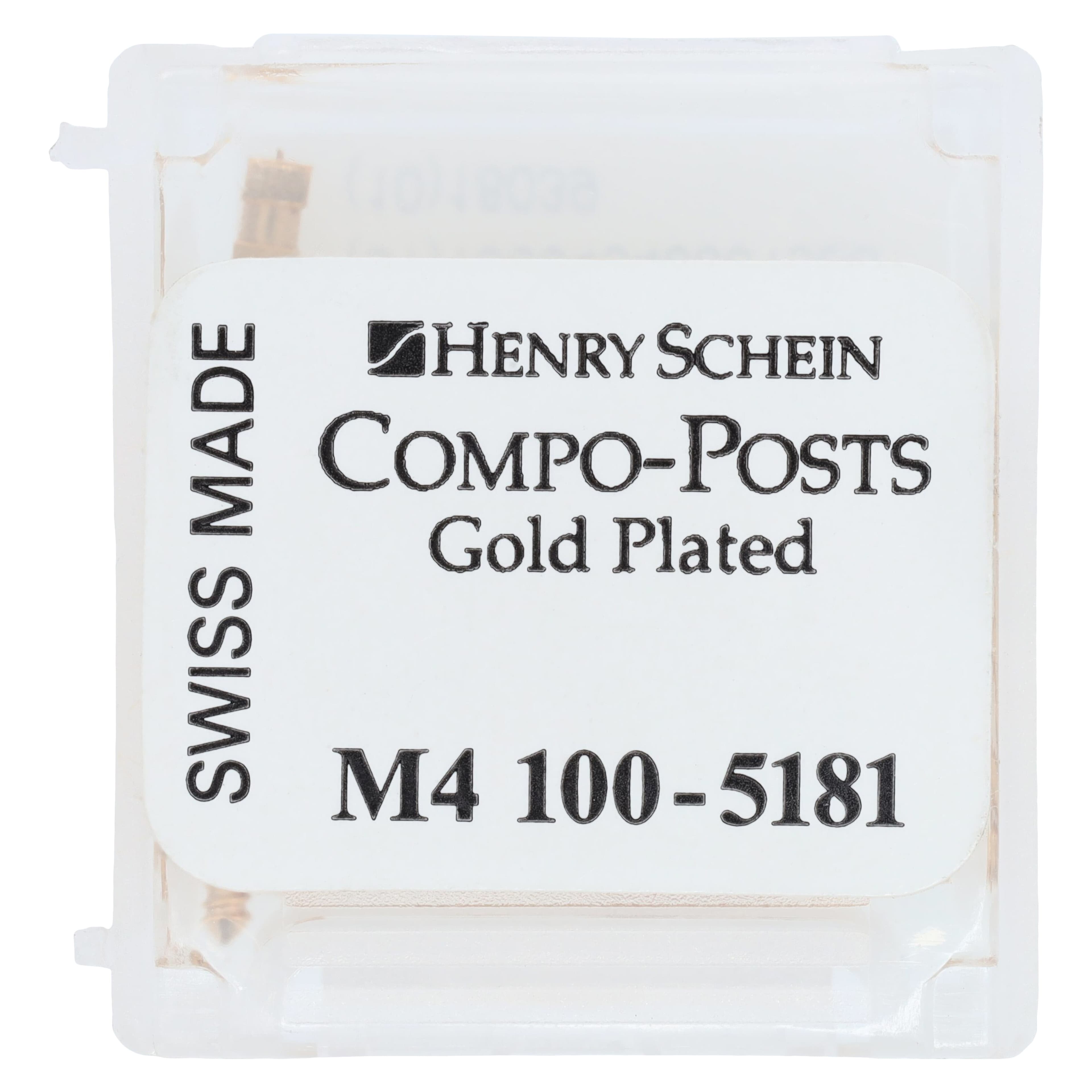 Compo-Post Gold Plated Screw Post Refill, Medium, 9.5 mm, 12/Box thumbnail 2