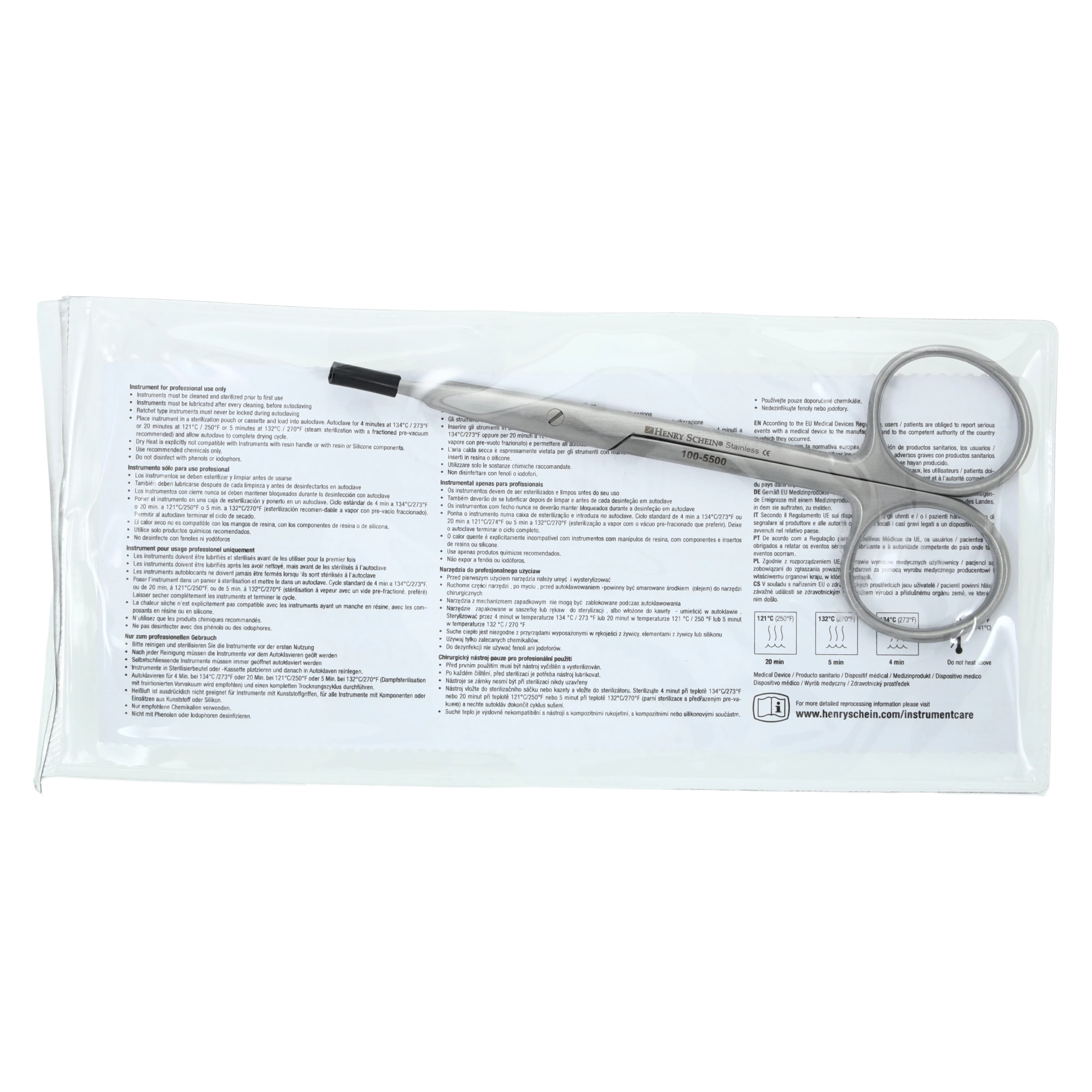 Henry Schein Stevens Tenotomy Scissors, Curved, 4-1/8", Blunt, Stainless Steel, Each - Tenotomy Scissor Stevens Blunt - Image 1