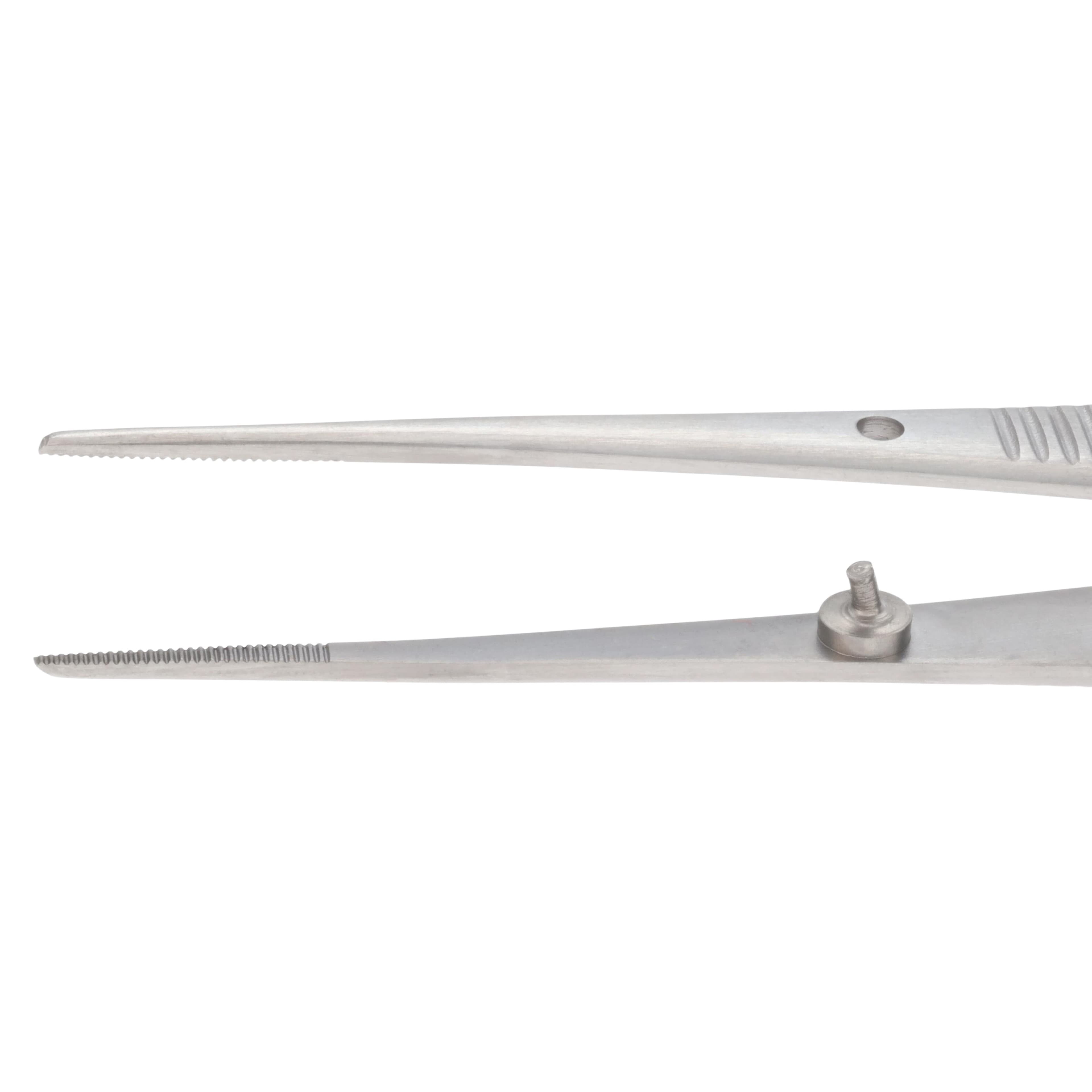 Henry Schein Dressing Forcep Eye, Serrated, 4", Stainless Steel, Autoclavable, Each thumbnail 3