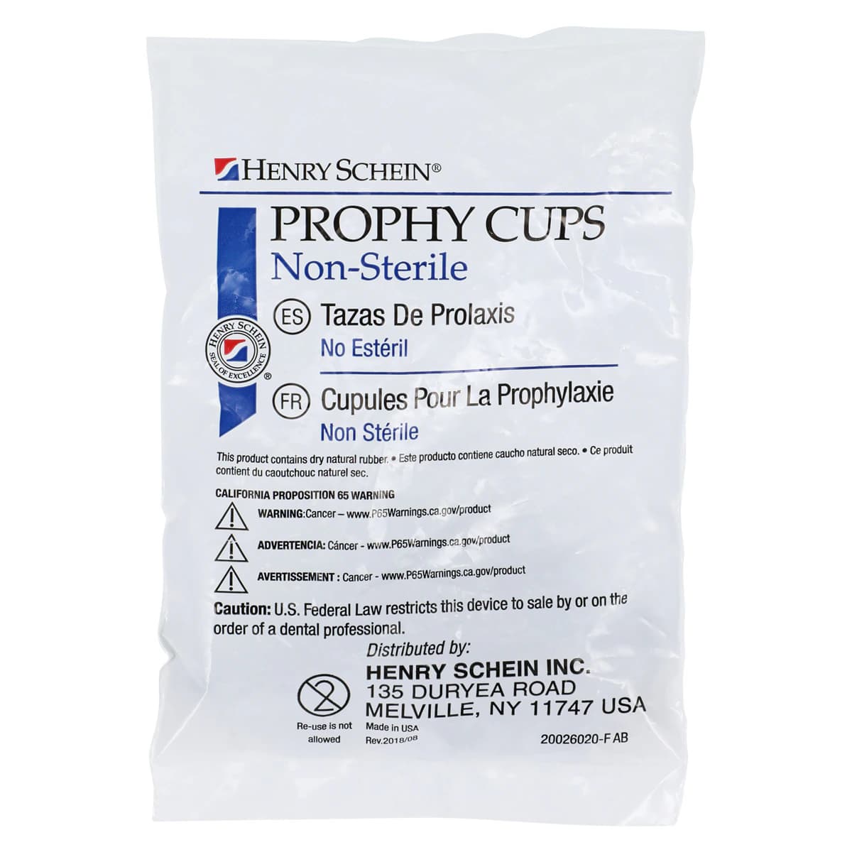 Acclean Ribbed Prophy Cups, Soft, Latch Type, Gray, 36/Box thumbnail 4