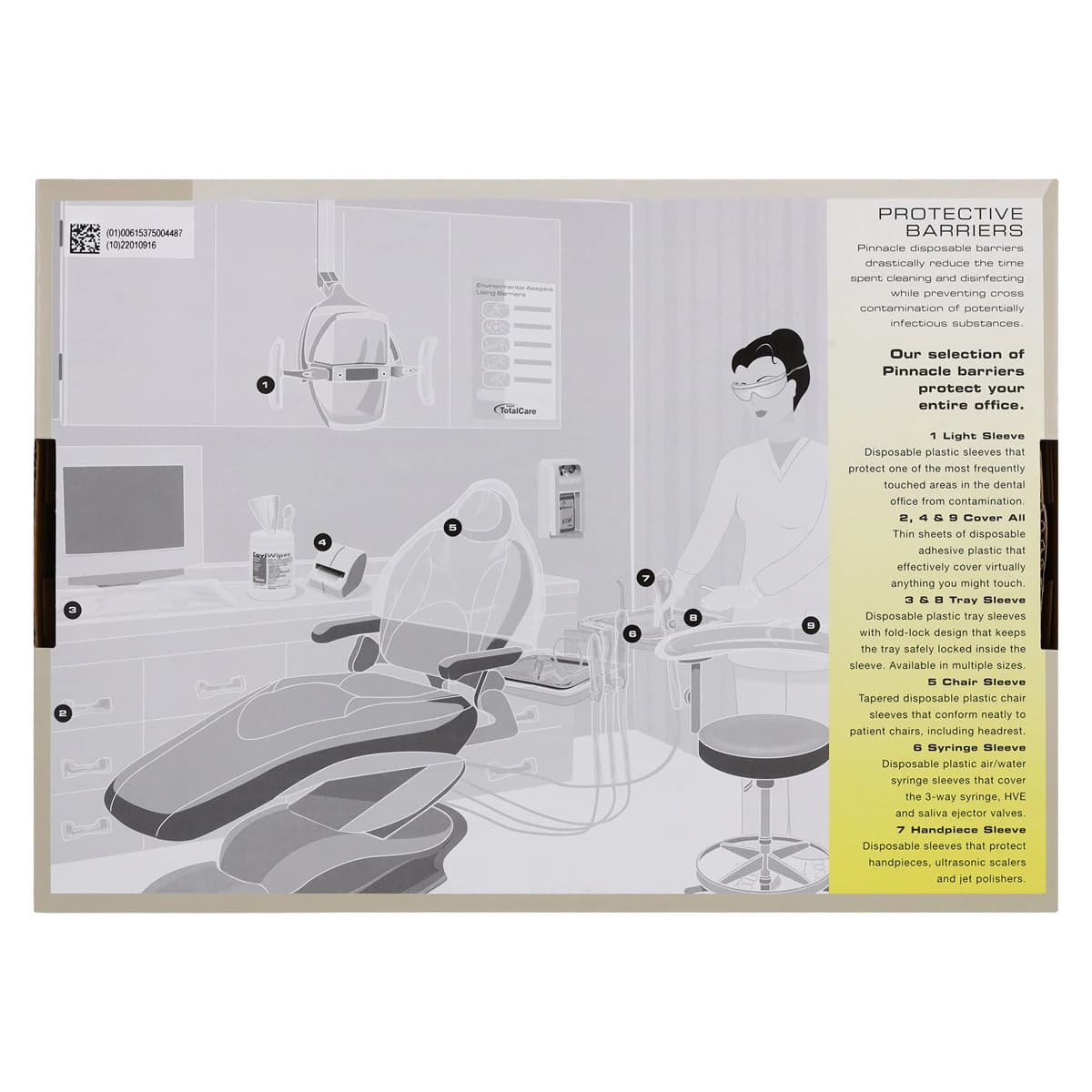 Pinnacle Tray Sleeve, Size F, 7.5" x 10.5", Clear Plastic, 500/Box, Model 3300-F thumbnail 6