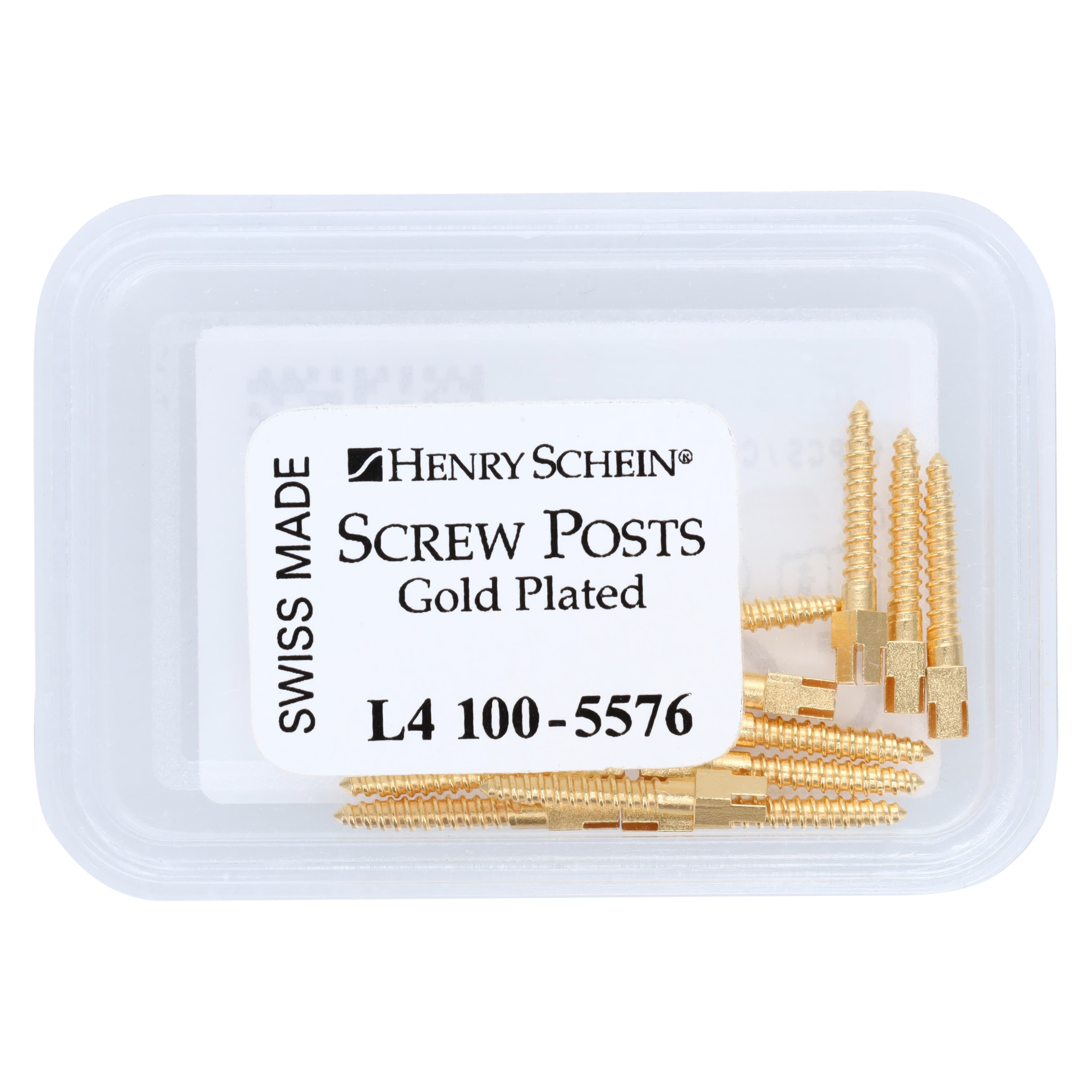 Henry Schein Gold-Plated Screw Posts, Long 12 mm, Refill, 12/Box thumbnail 2