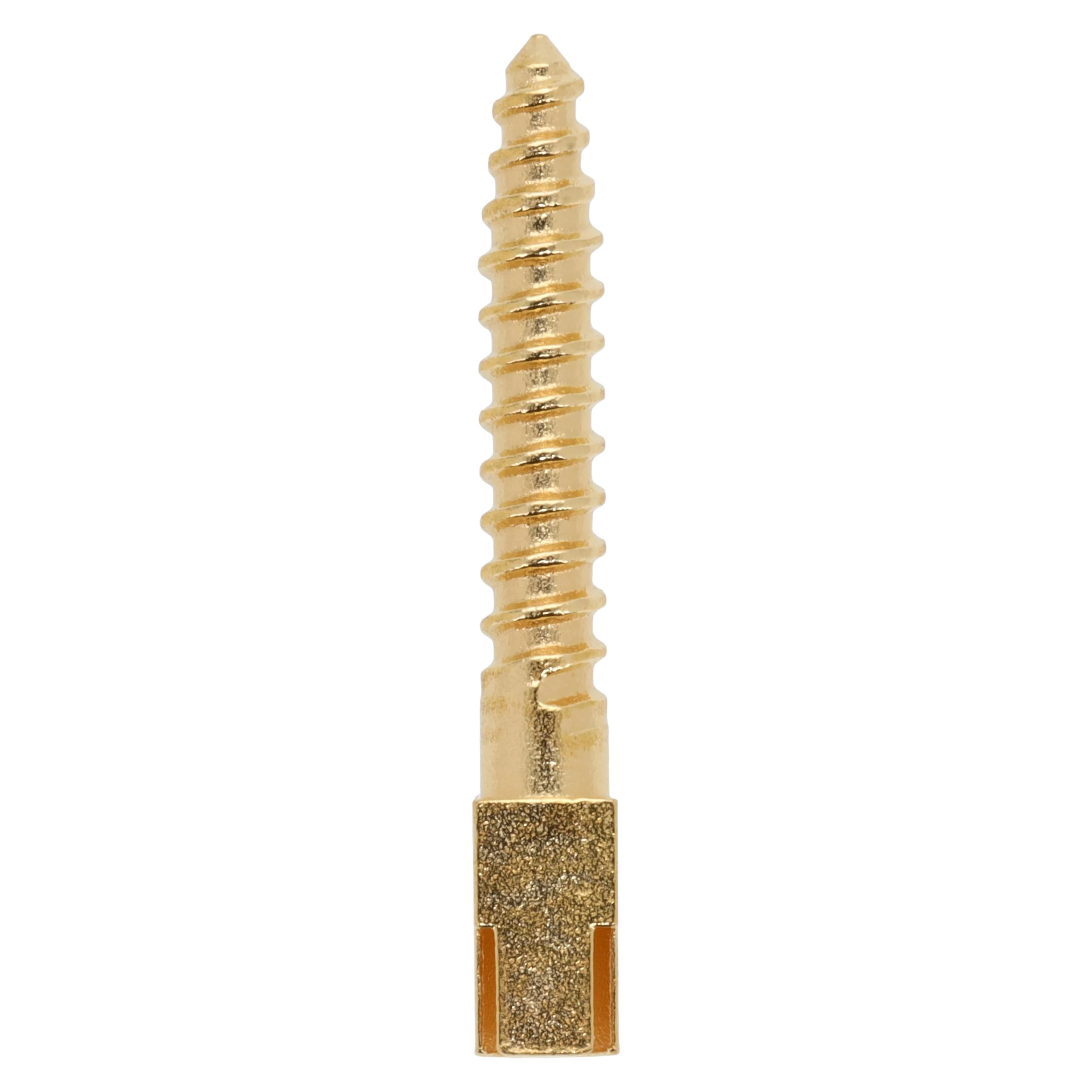 Henry Schein Gold-Plated Screw Posts, Long 12 mm, Refill, 12/Box - Screw Posts Refills - Image 1