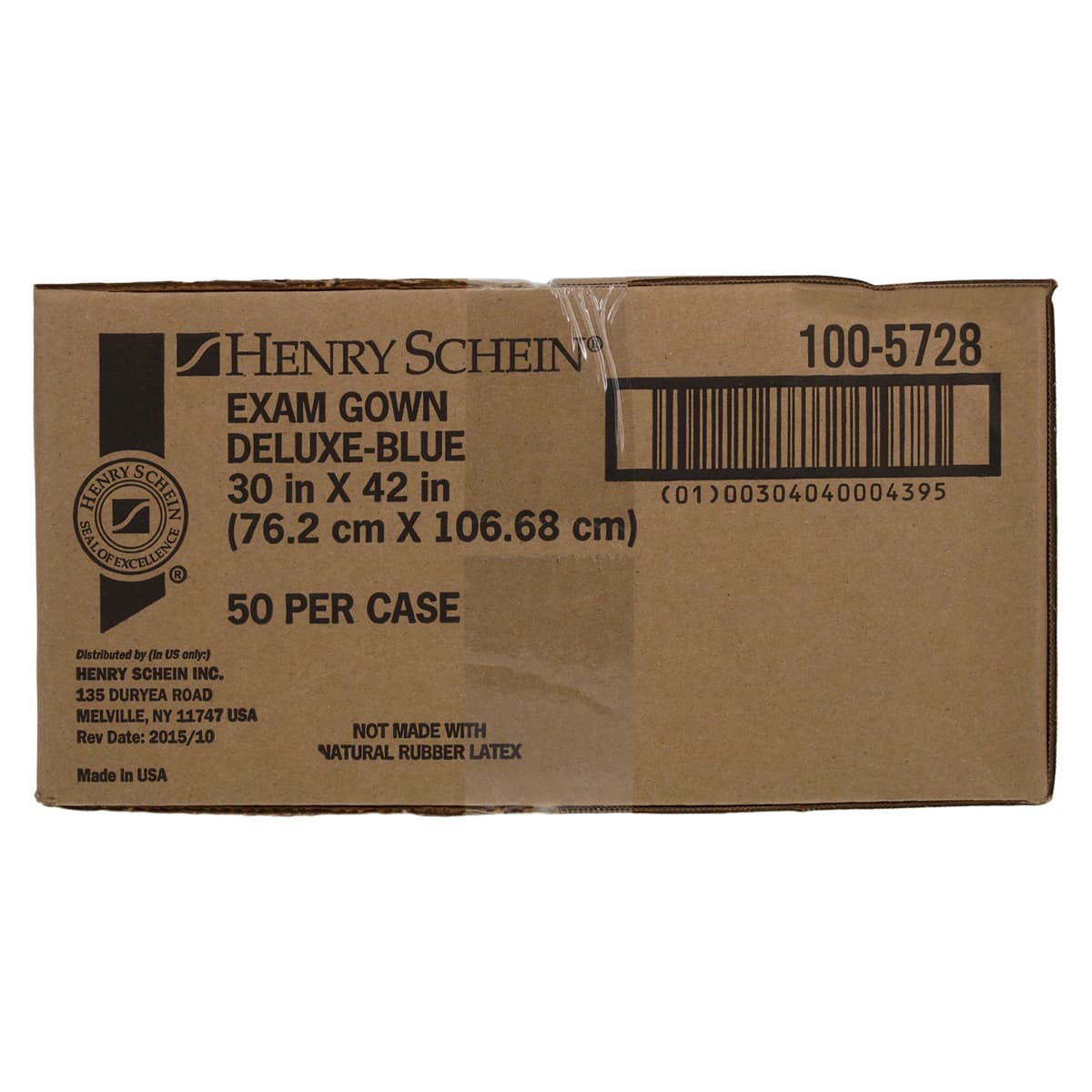 Henry Schein Premium Exam Gown Deluxe TPT, Tissue/Poly/Tissue, Fluid Resistant, Blue, Medium/Large, 30" x 42", 50/Case thumbnail 3