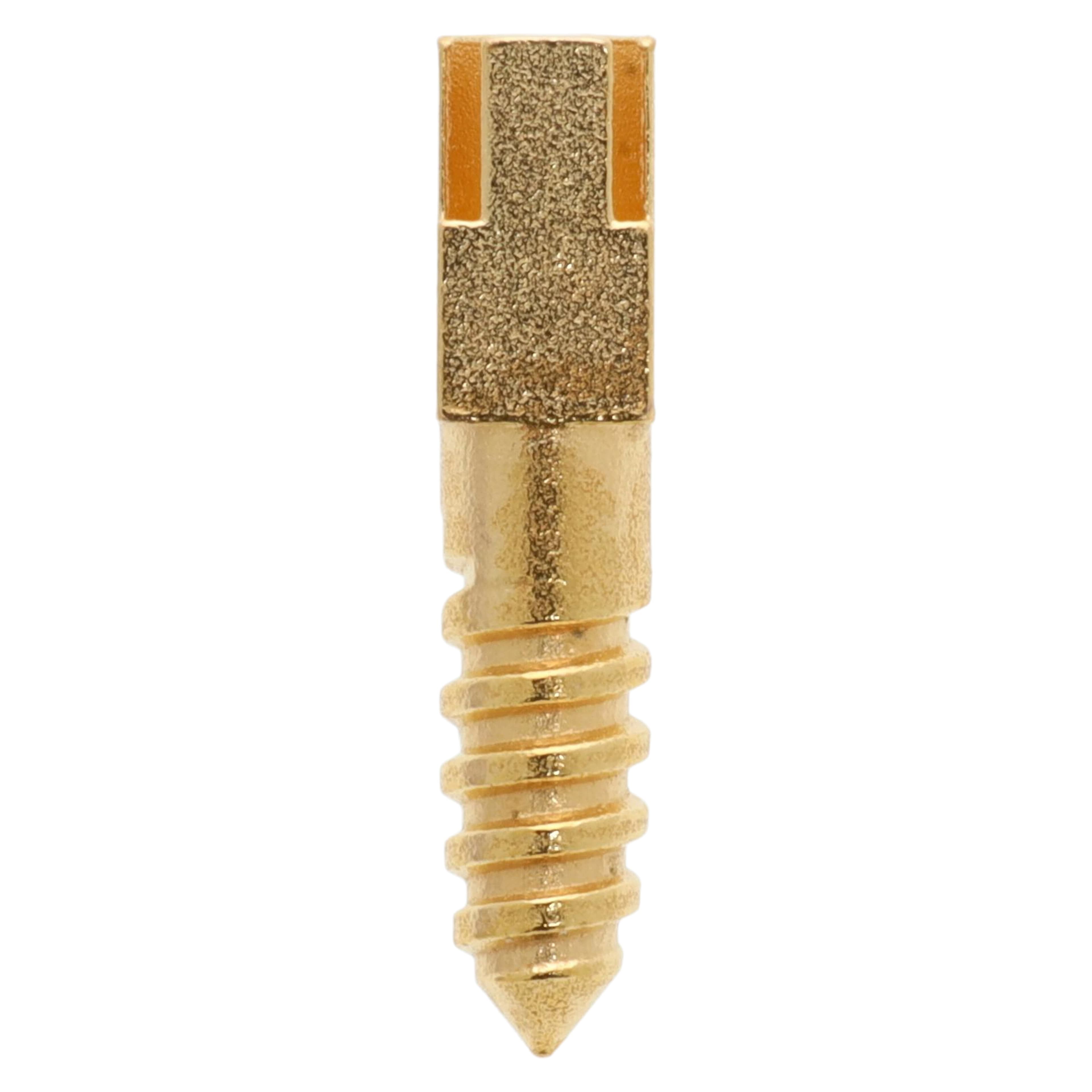Henry Schein Screw Posts Gold Plated Refills, Short, 12/Box - Screw Posts Refills - Image 1