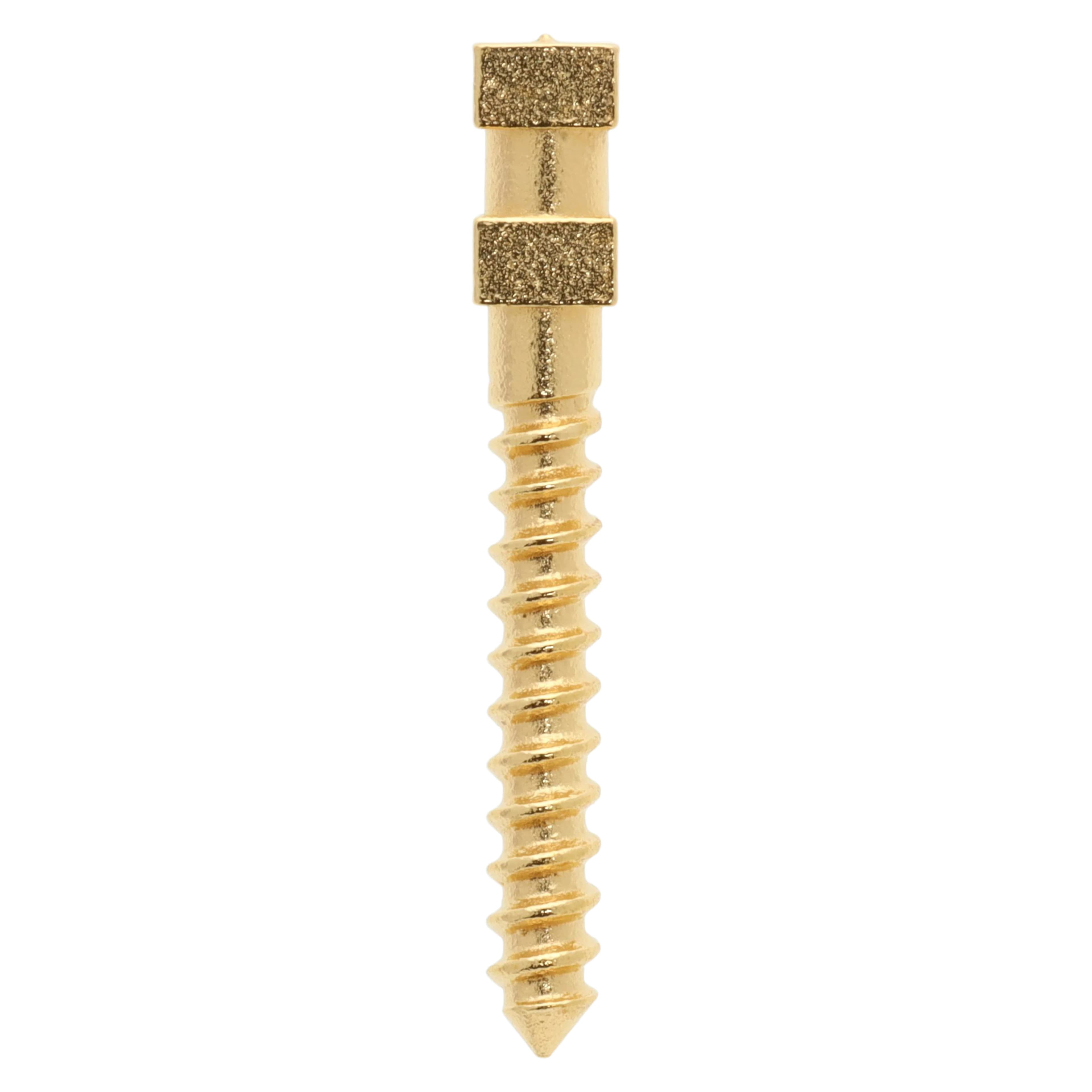 Compo-Post Screw Posts, Gold Plated, Long 12 mm, Refill, 12/Box - Compo-Posts Refills - Image 1
