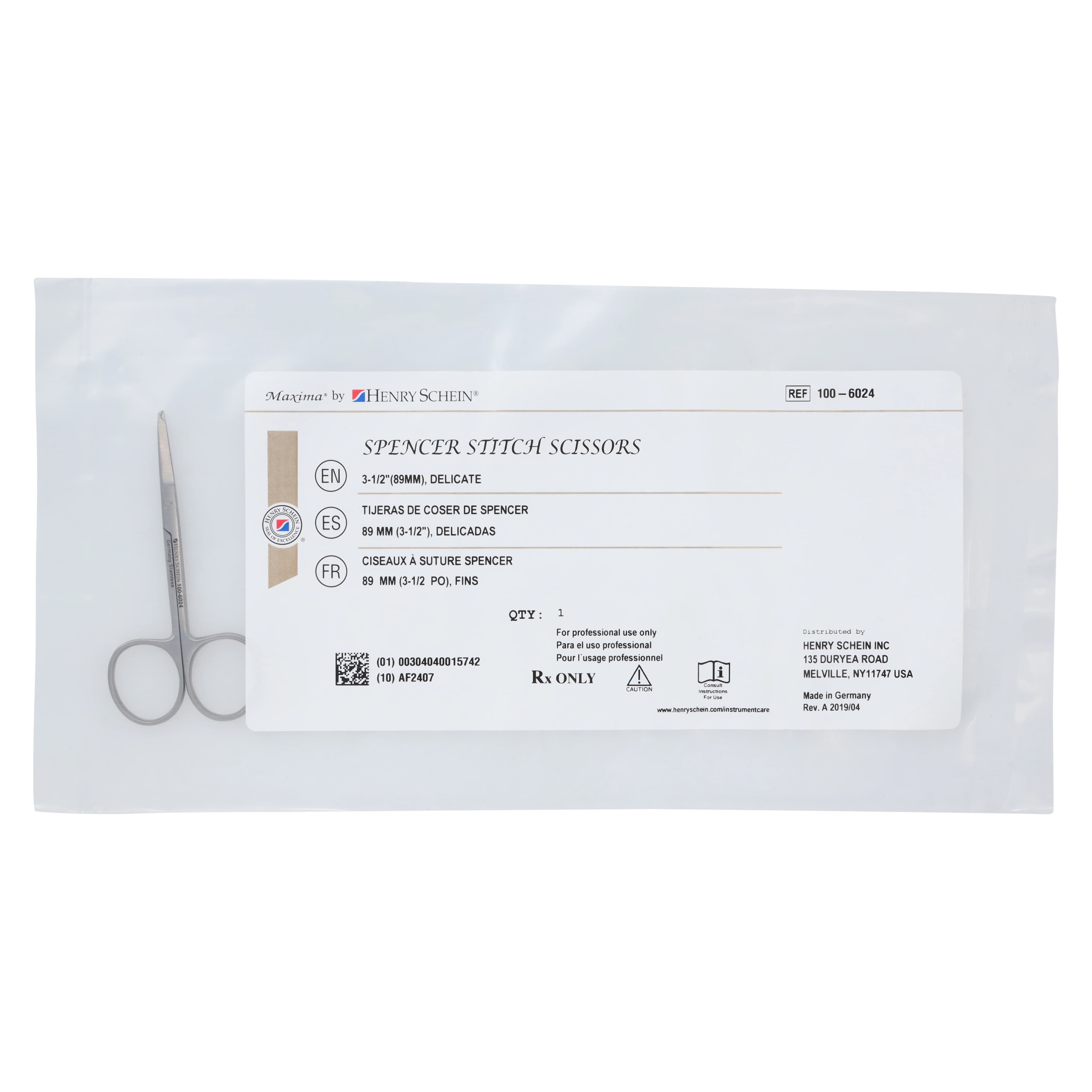 Spencer Stitch Scissors, 3.5 inch, German Stainless Steel, Each thumbnail 6