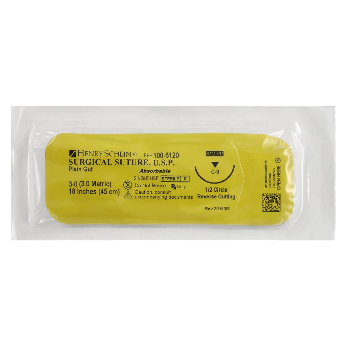 Henry Schein Plain Gut Absorbable Surgical Sutures, 3-0, C-9 Reverse Cutting, 18", Beige, 12/Box, 01KT8PD5N5VQCGYY9316P6TC02 thumbnail 3