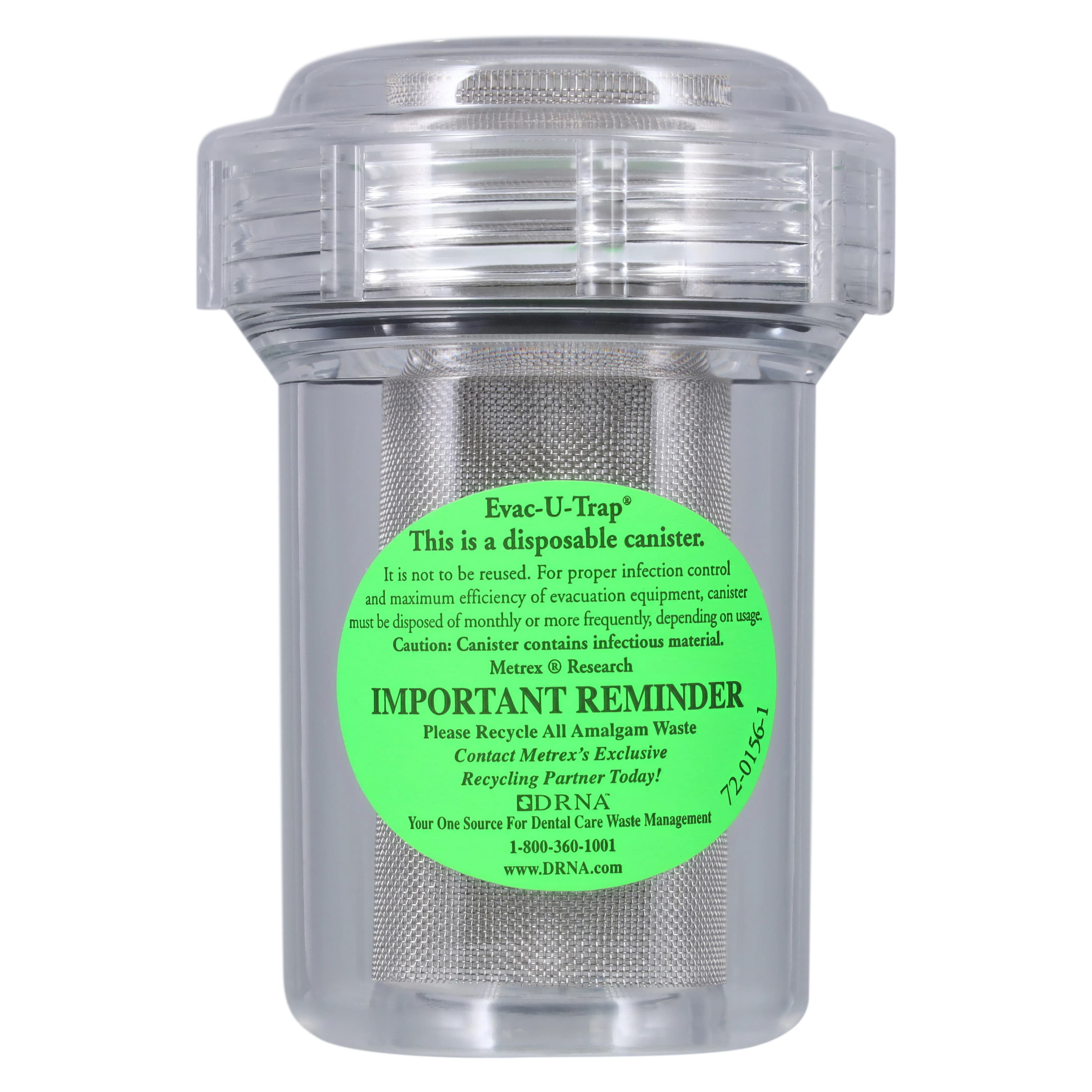 Kerr TotalCare Evac-u-Trap #2200 Disposable Canister, Internal Thread, 2-3/4"W x 3-5/8"H, 12/Box thumbnail 3