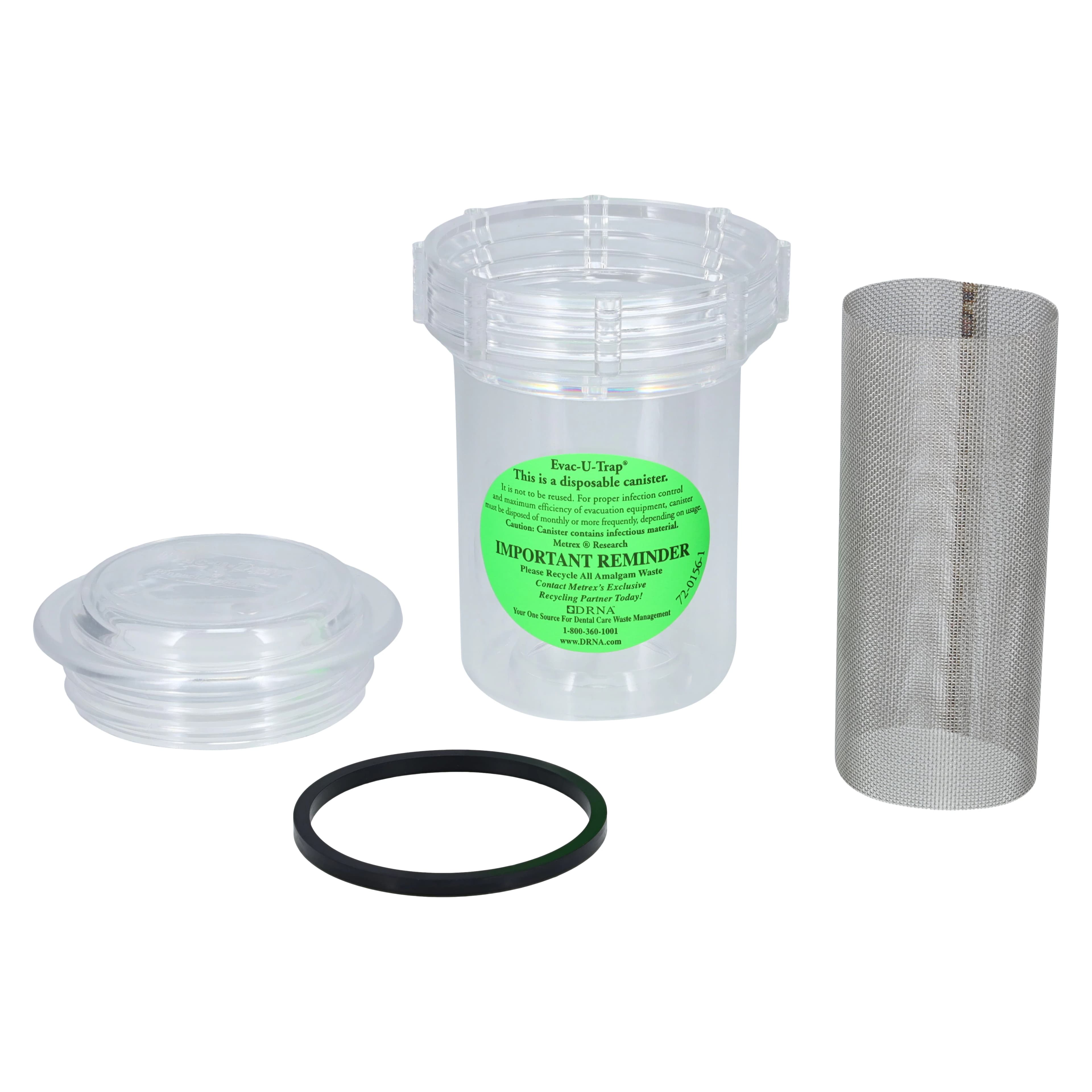 Kerr TotalCare Evac-u-Trap #2200 Disposable Canister, Internal Thread, 2-3/4"W x 3-5/8"H, 12/Box thumbnail 5