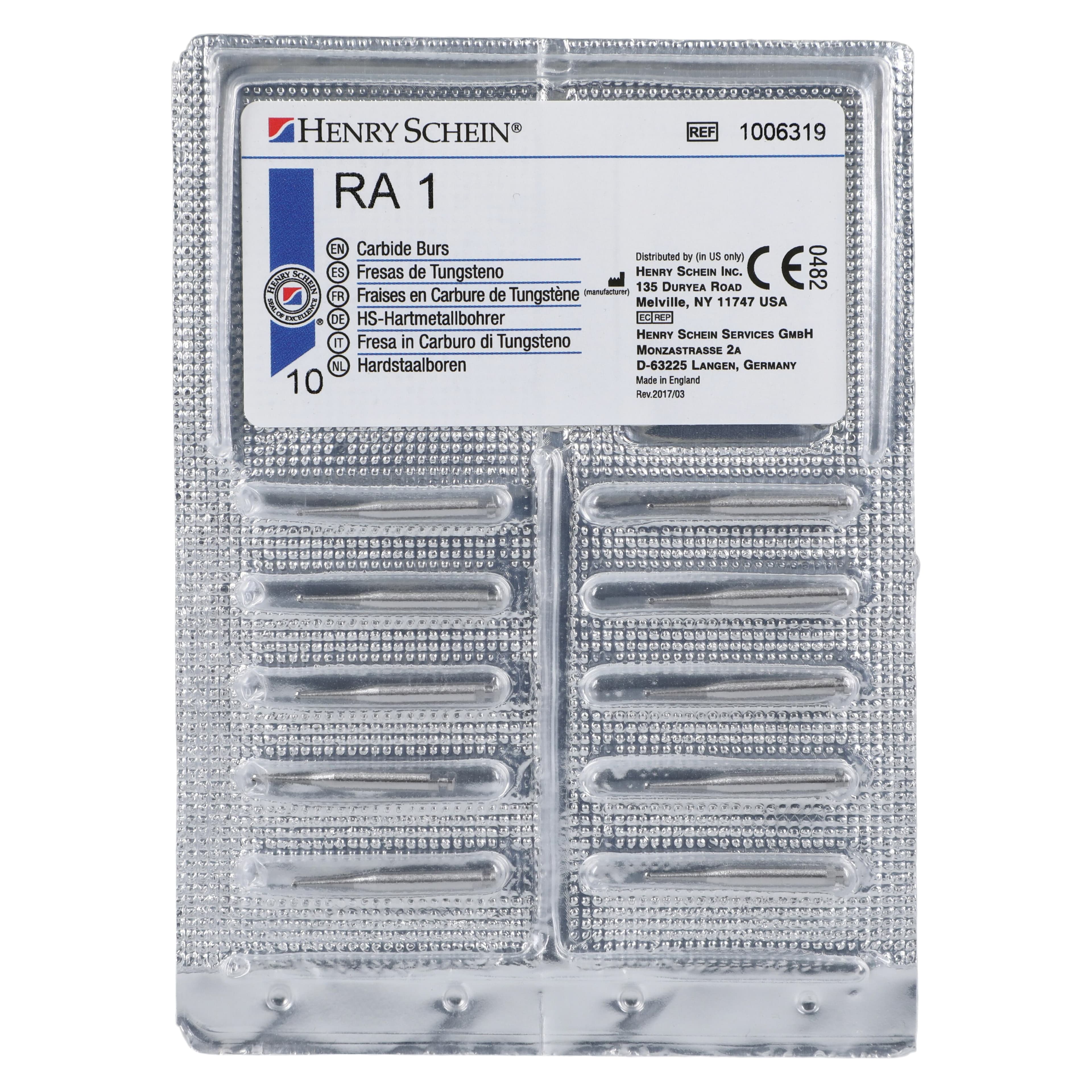 Carbide Bur RA 1, Non-Sterile, Operative, Plain Round, Latch Angle, 10/Pk thumbnail 6