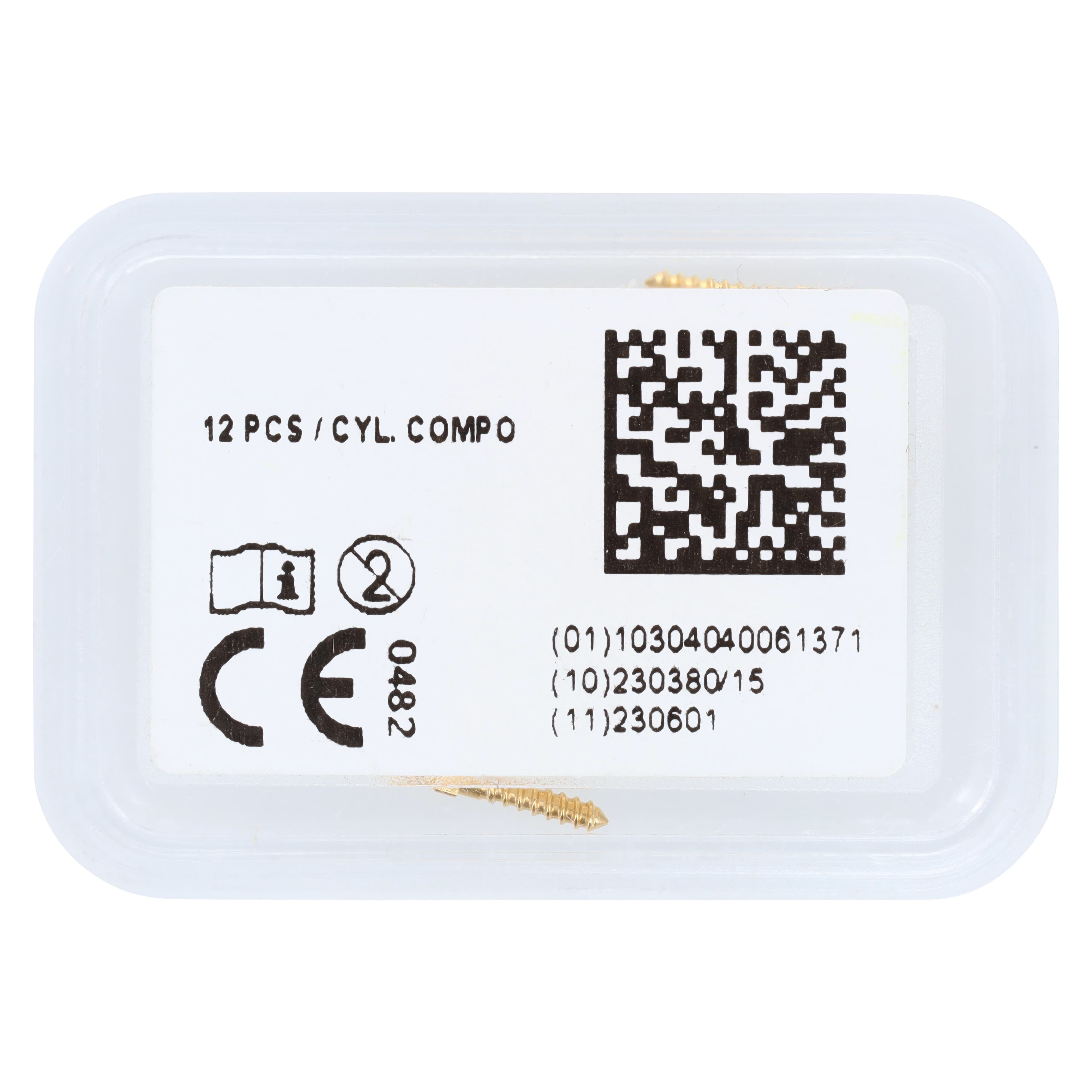 Compo-Post Gold Plated Screw Post Refill, Medium, 9.5 mm, 12/Box thumbnail 3