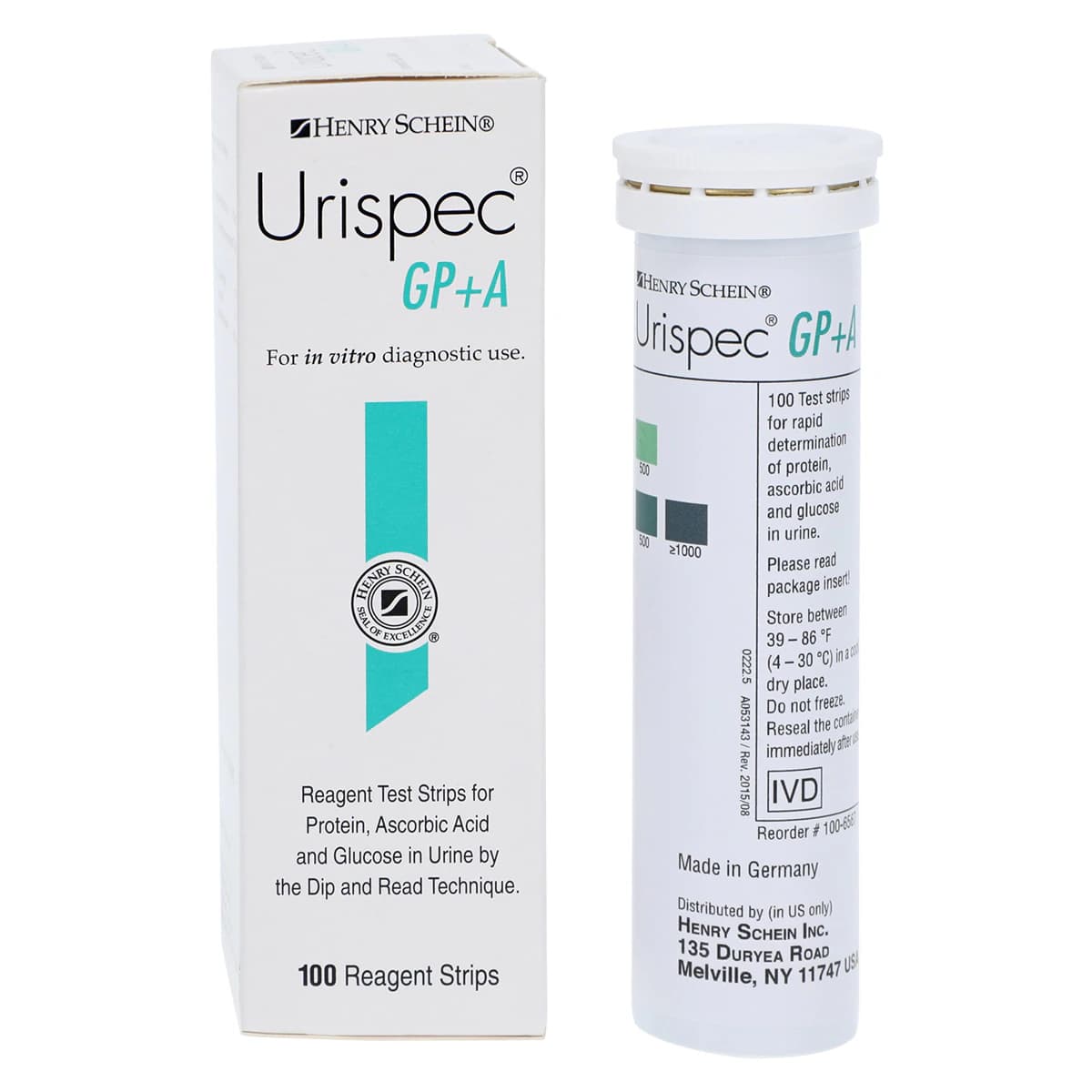 Henry Schein Urispec GP+A Urine Test Strips, 100/Bottle thumbnail 2