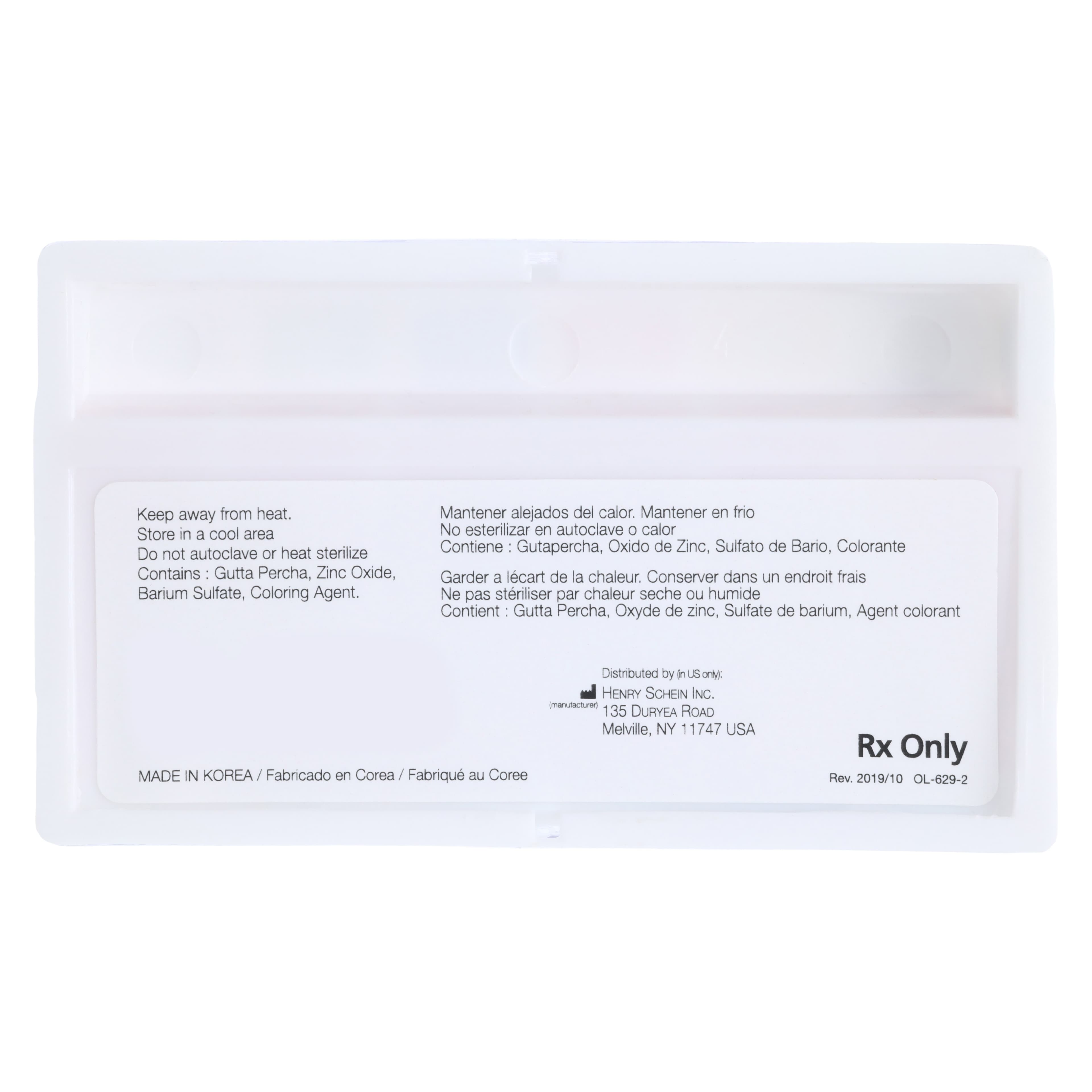 HSI Standardized Cadmium-Free Gutta Percha Points, Hand Rolled, ISO Color Coded, Size 45-80, Assorted, 150/Box thumbnail 6