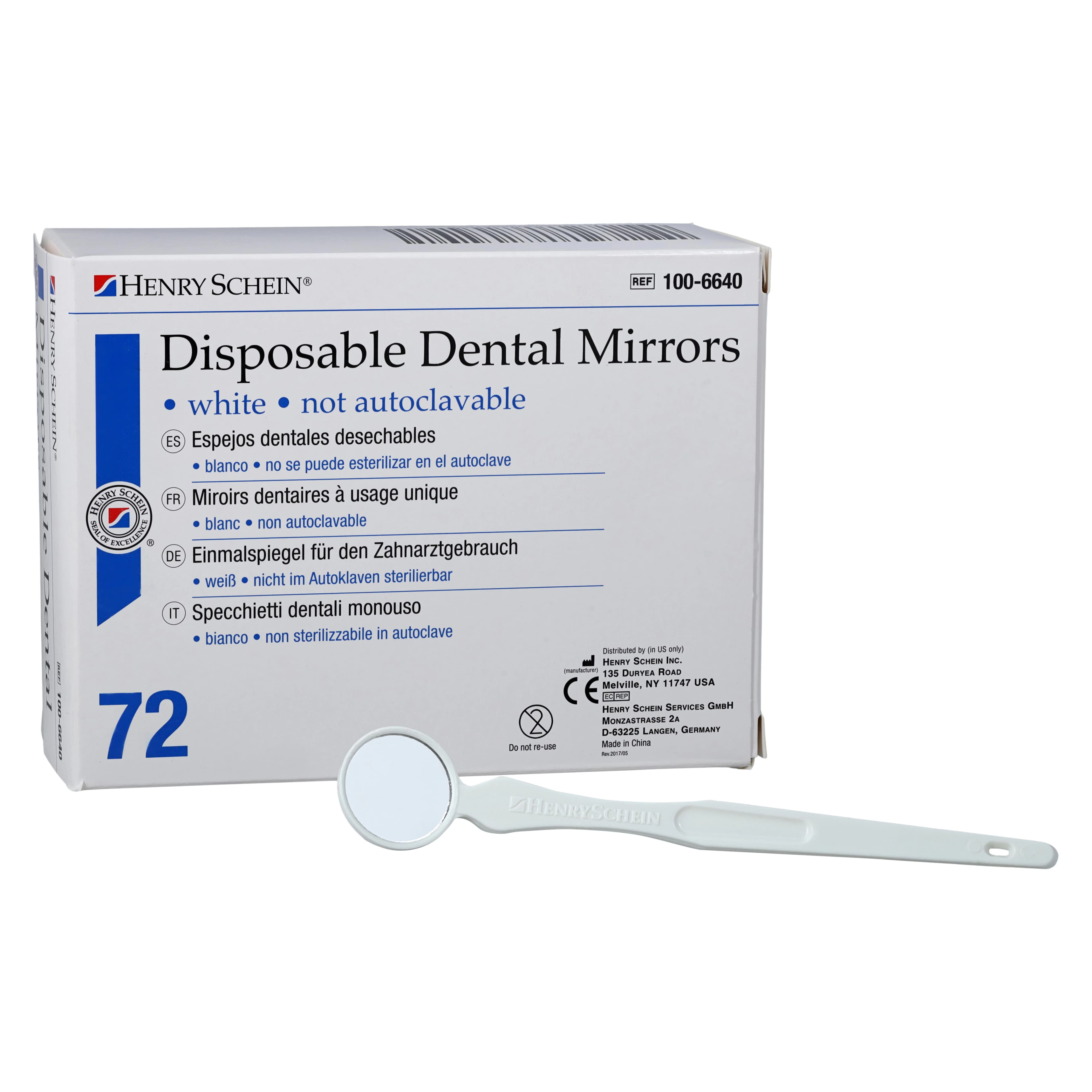 Mirror Disposable Dental, 23mm Round, 72/Box - Mirror Disposable Dental - Image 1
