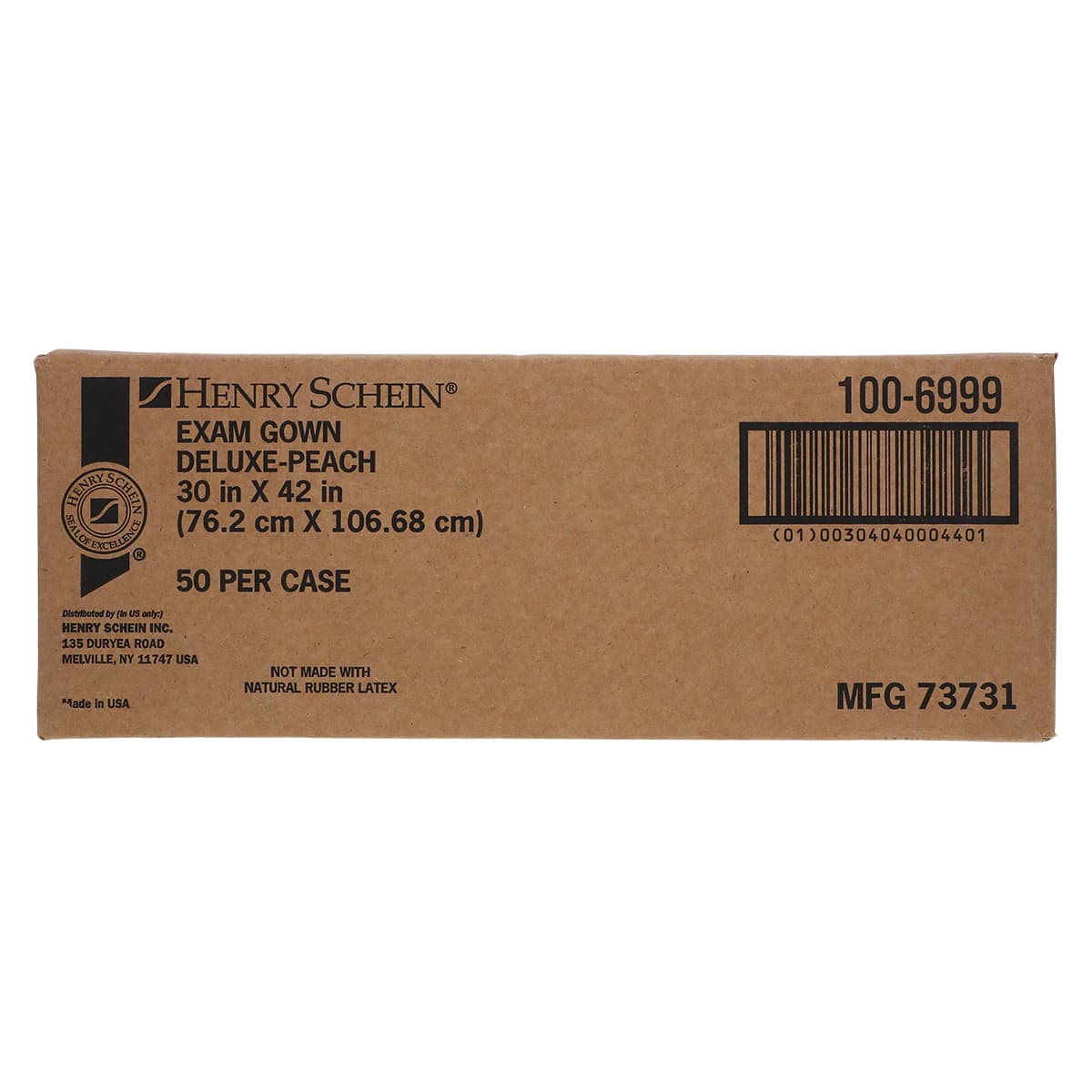 Henry Schein Deluxe Exam Gown, Peach, Medium/Large, 30 in x 42 in, Disposable, 50/Case thumbnail 3