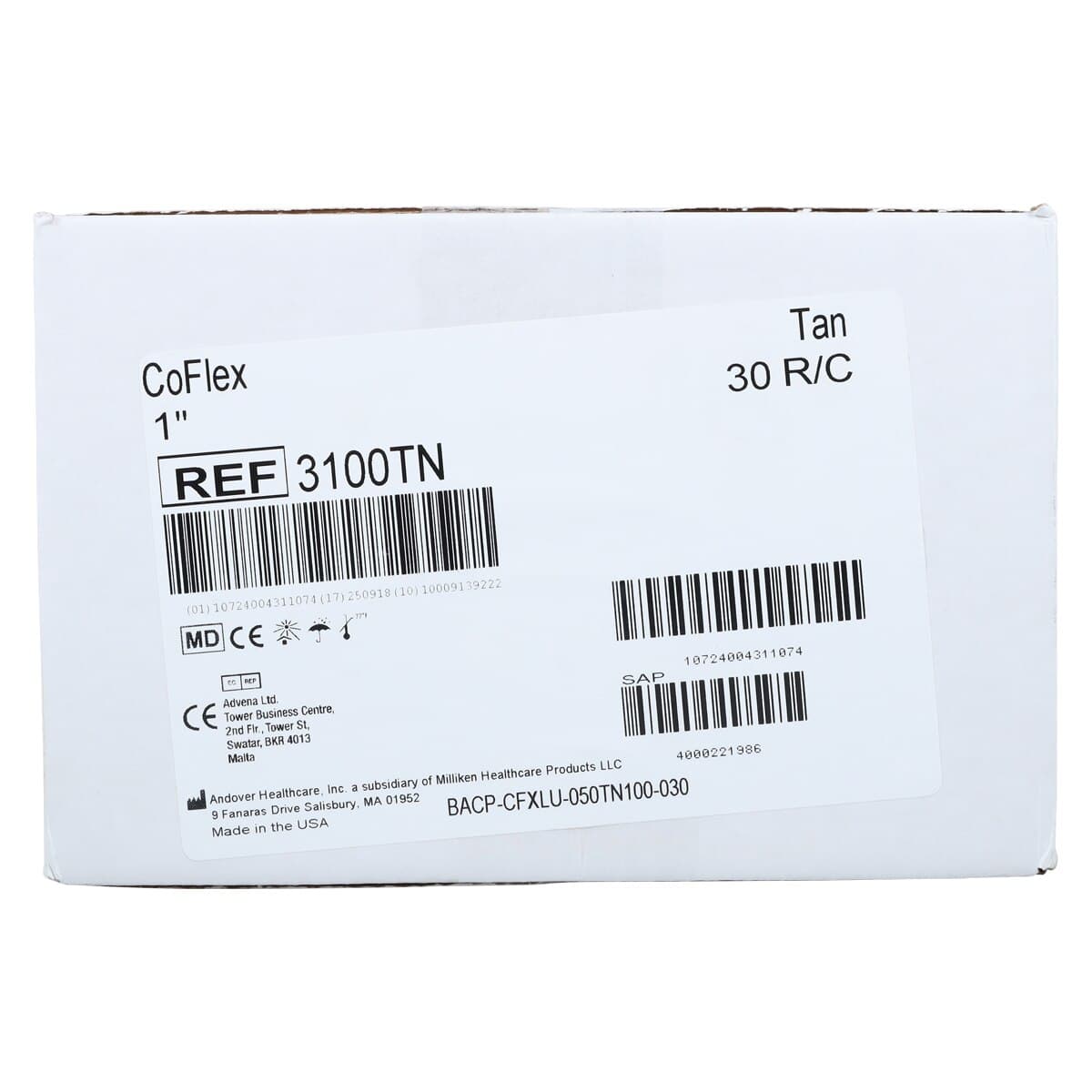 CoFlex LF Cohesive Compression Bandage, 1" x 5 yd, Tan, Non-Sterile, 30/Box thumbnail 4