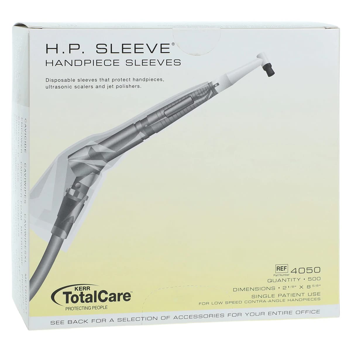 HP Sleeve® Handpiece Cover, Contra Angle, 2" x 10", Plastic, 500/Box, Model 4050 - HP Sleeve®, 500/Pkg - 2" x 10" - Image 1