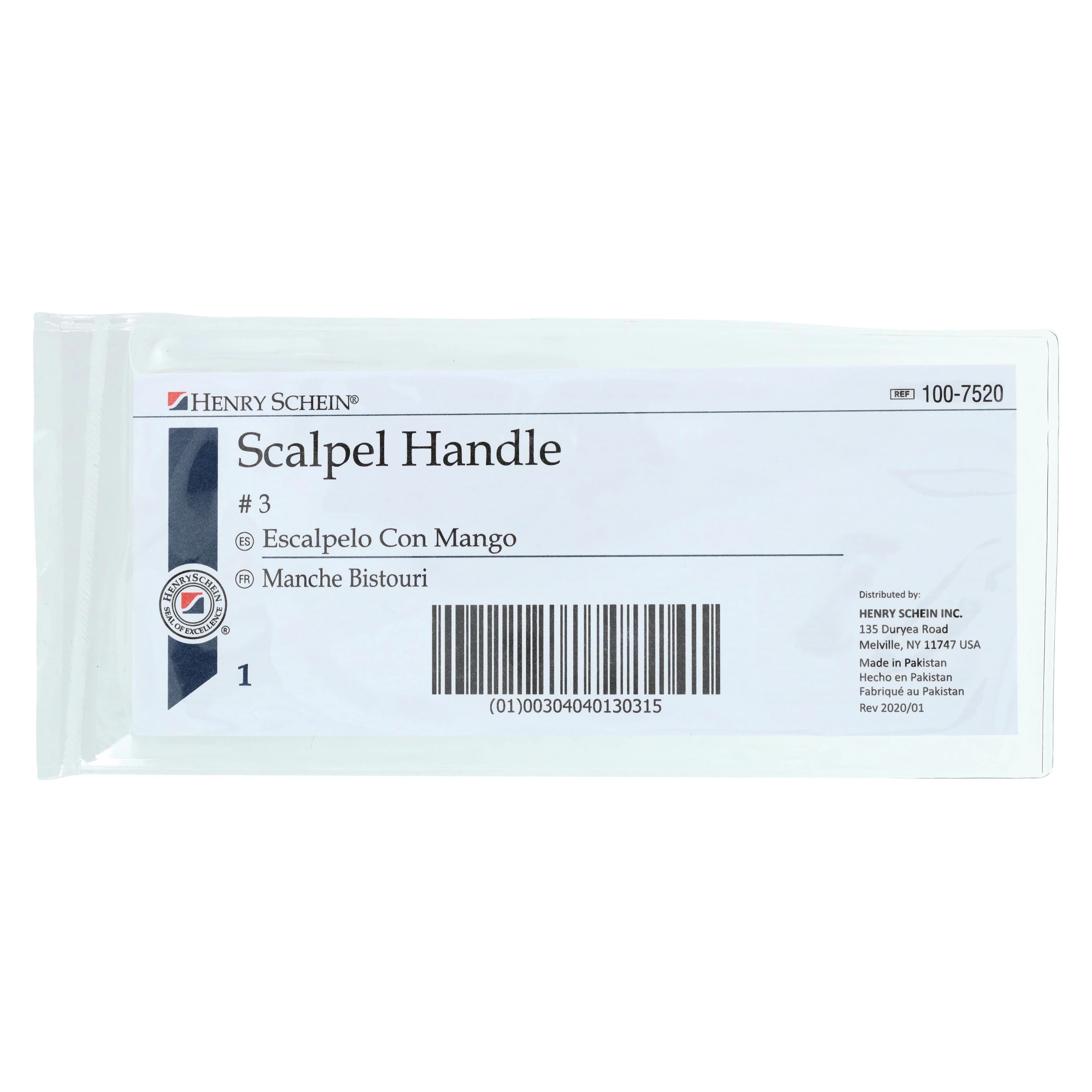 Henry Schein Surgical Blade Handle #3 for #10, #11, #12, #12B, #15 & #15C Blades - Surgical Handle - Image 1