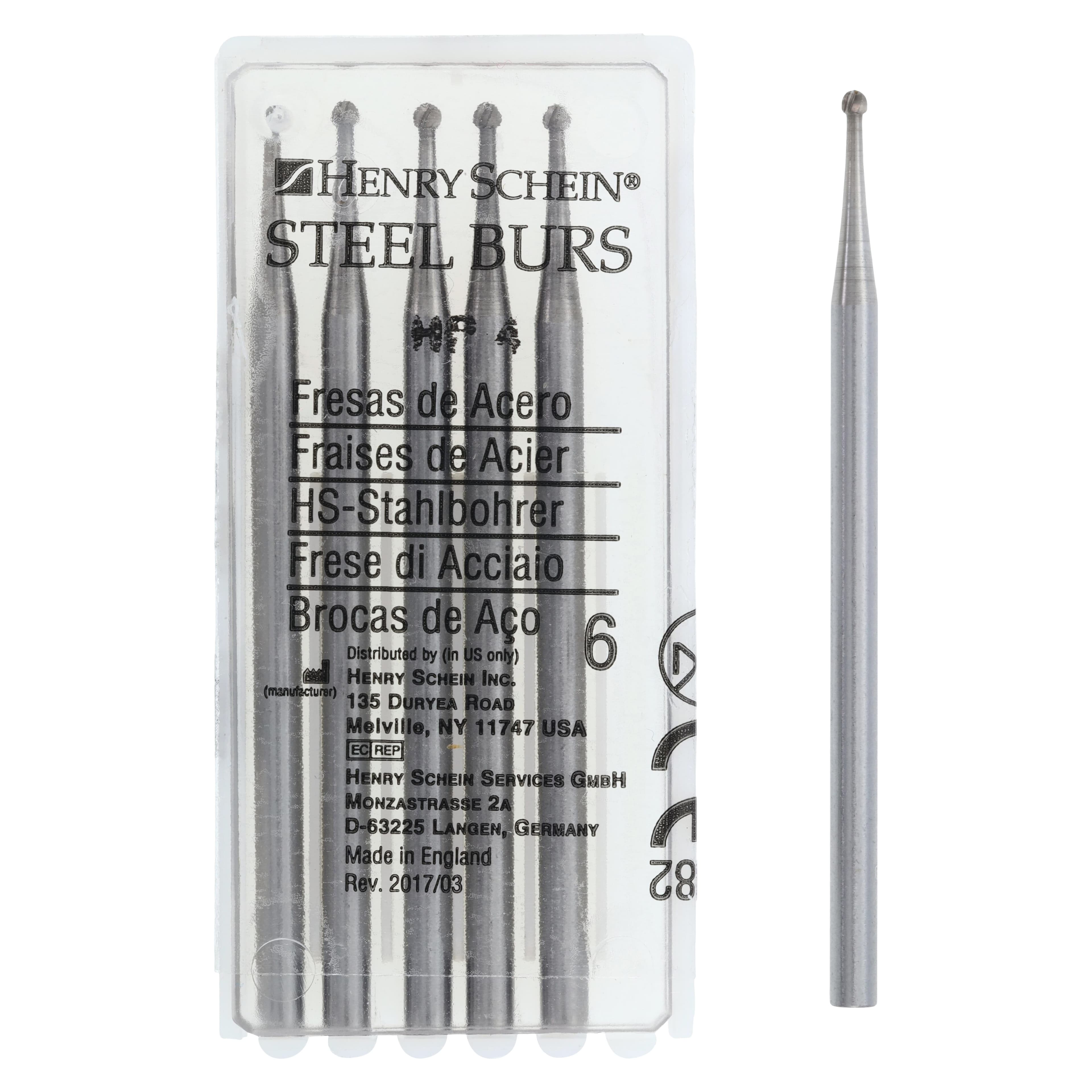 Steel Bur HP 4, Round, 6/Package thumbnail 3