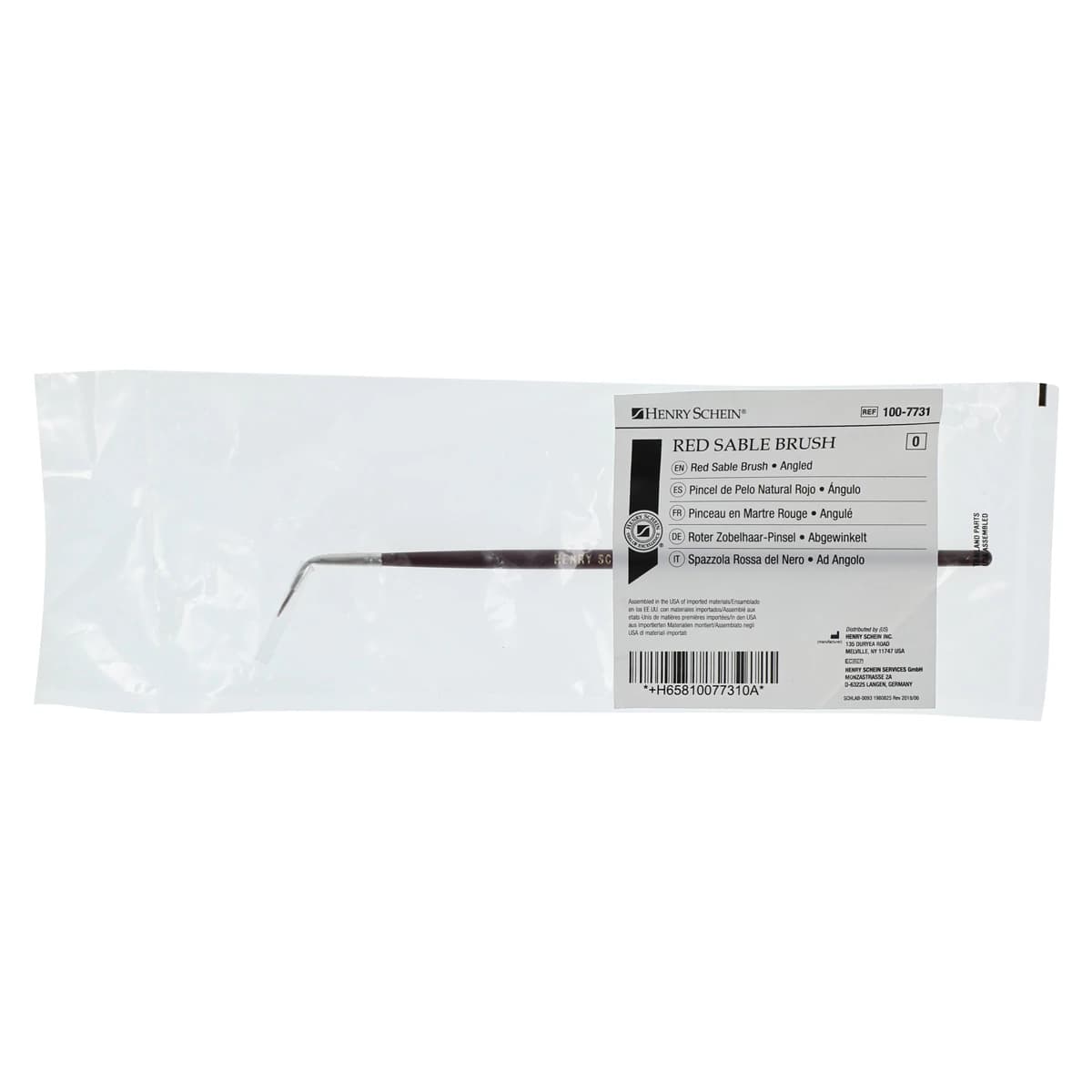 Ceramist Brush Red Sable Angled #0 - Brush Red Sable Angled - Image 1
