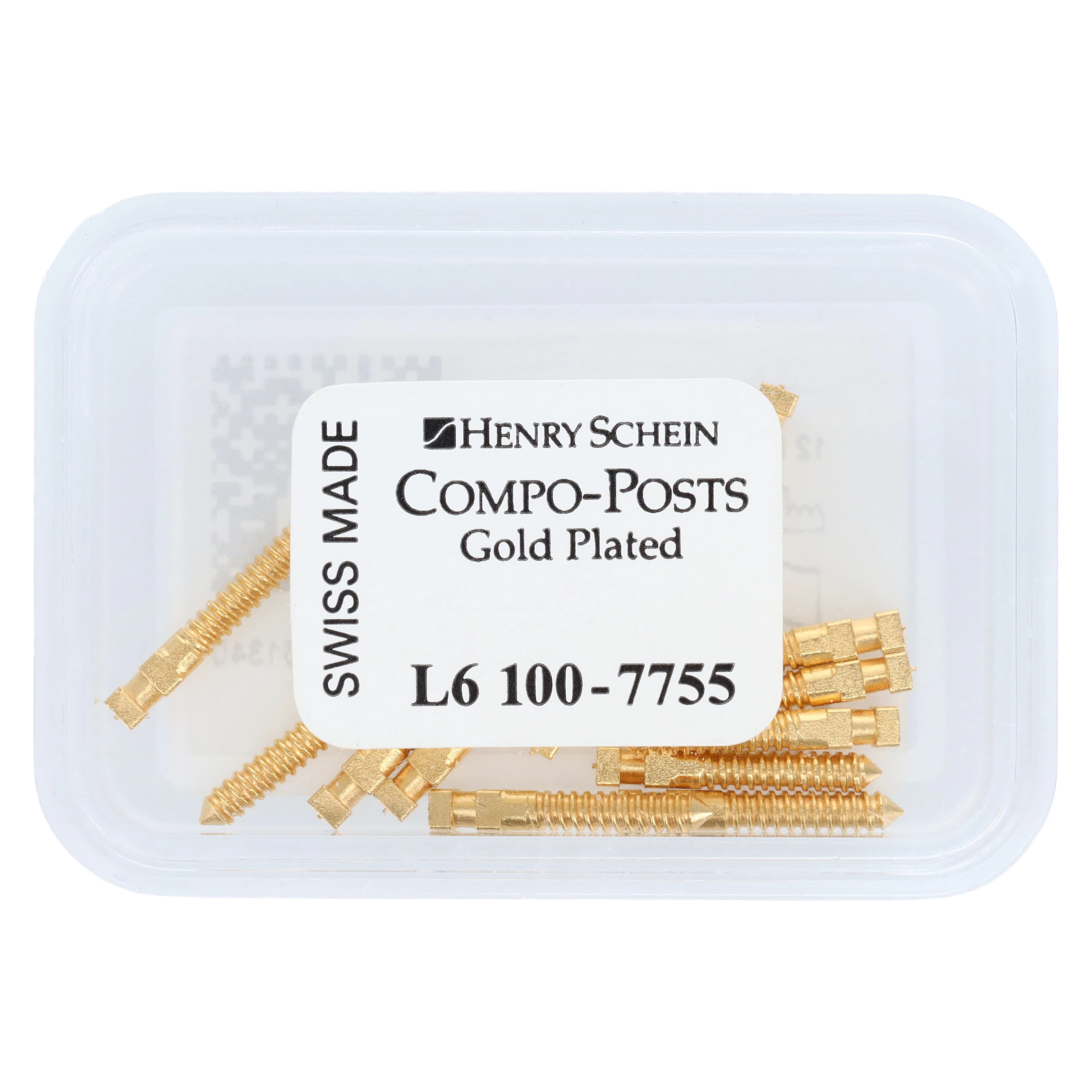 Compo-Post Screw Posts, Gold Plated, Long 12 mm, Refill, 12/Box thumbnail 2
