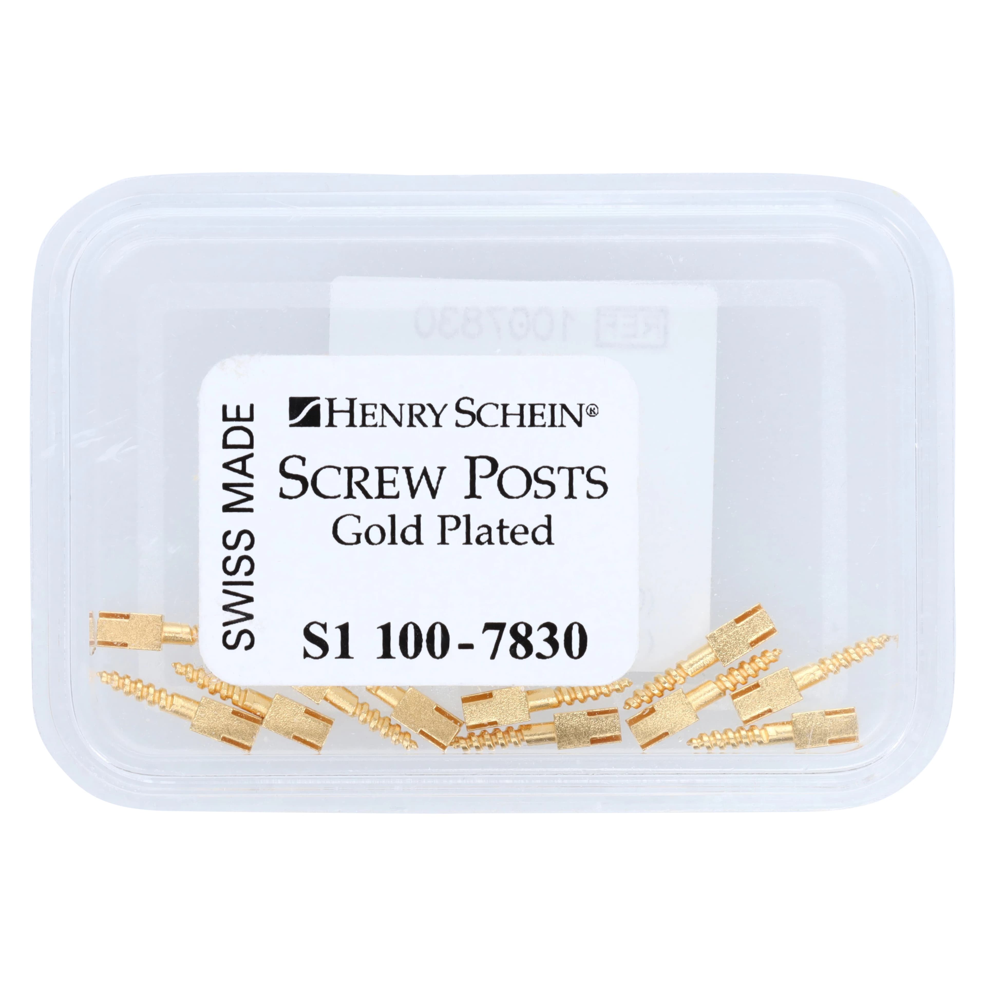 Screw Posts Refills, Gold Plated, Short, 12/Box thumbnail 2