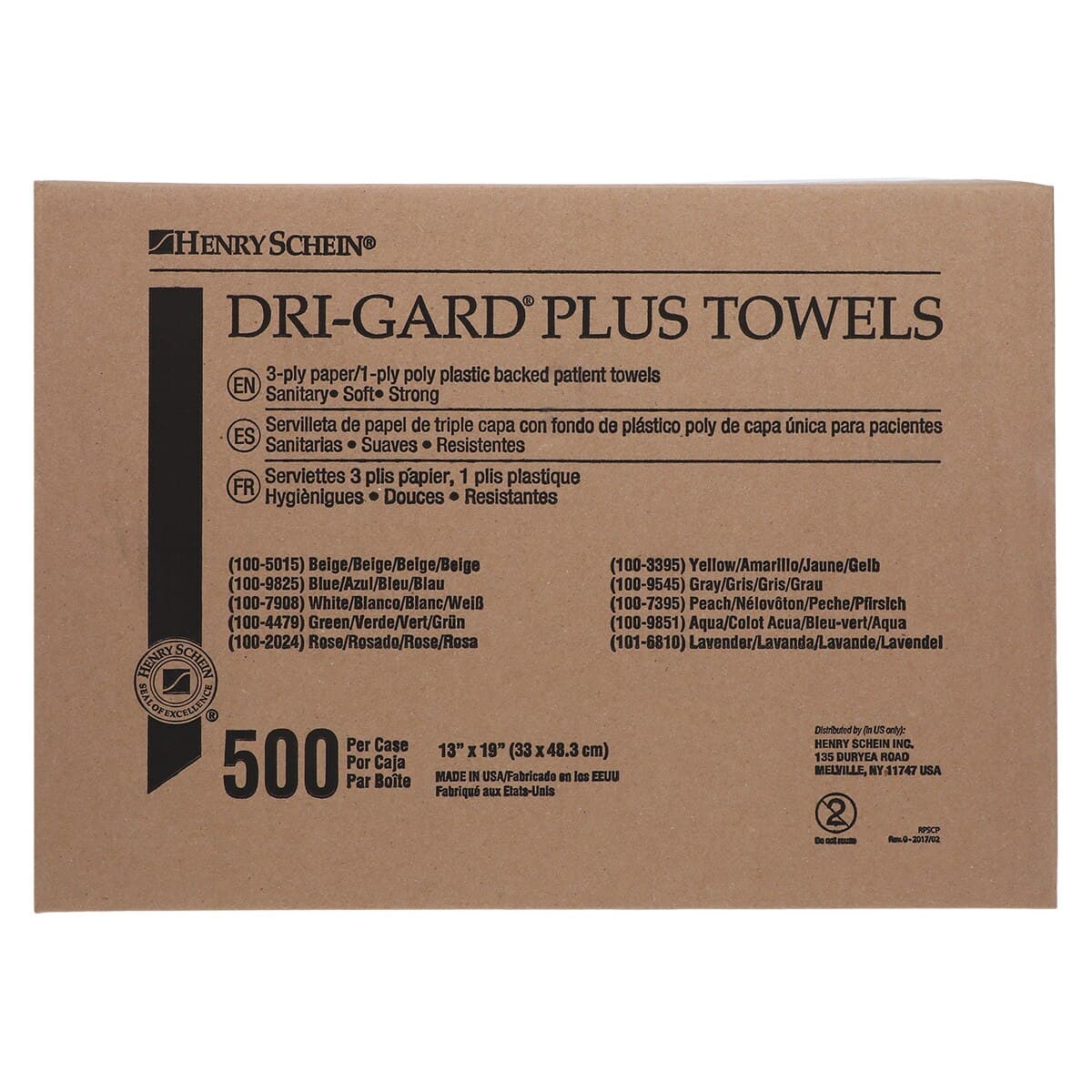 Dri-Gard Plus Patient Towels, 3-Ply Tissue/Poly, 13" x 19", Disposable, 500/Case thumbnail 3