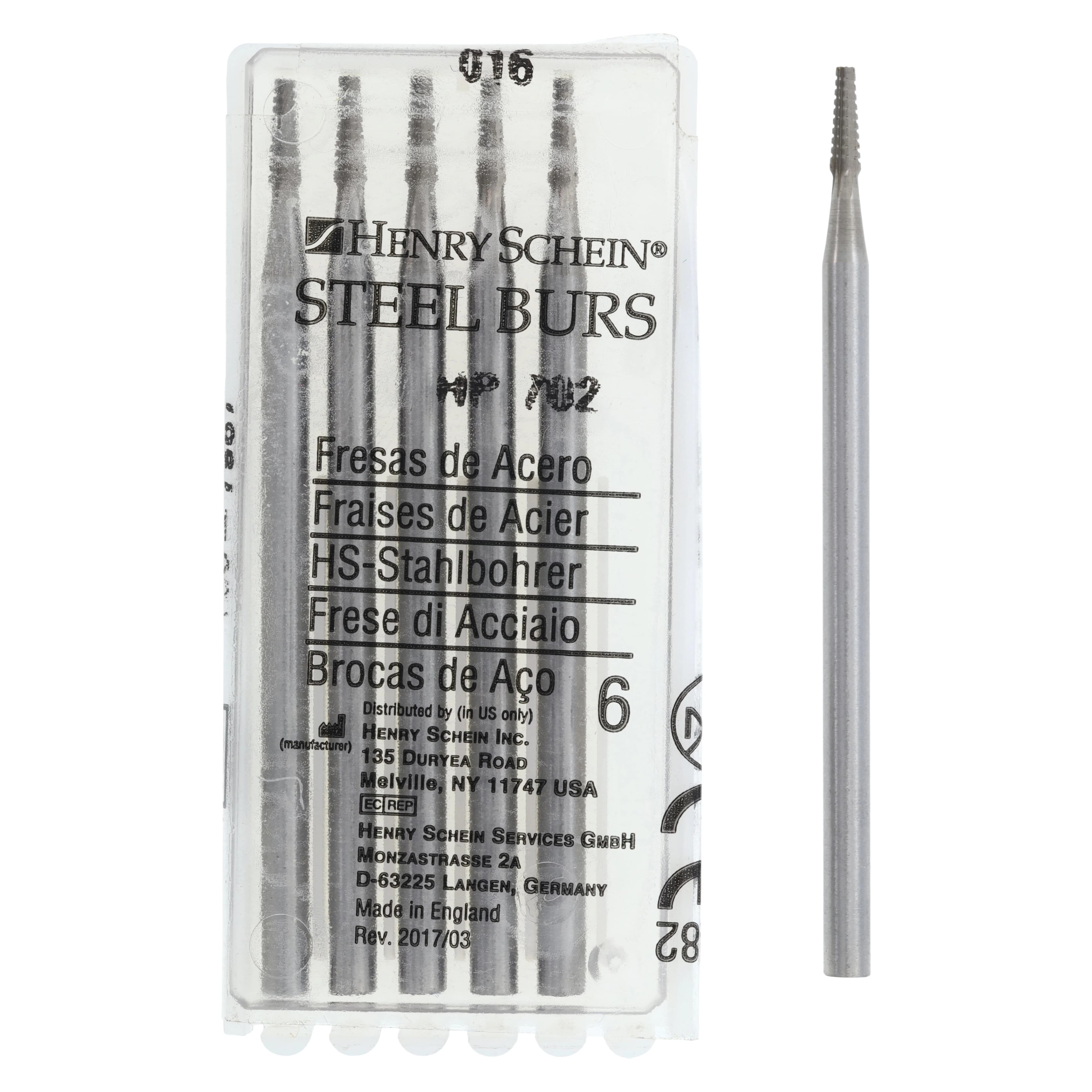 Steel Bur HP 702, Handpiece Taper, 6/Pk thumbnail 5