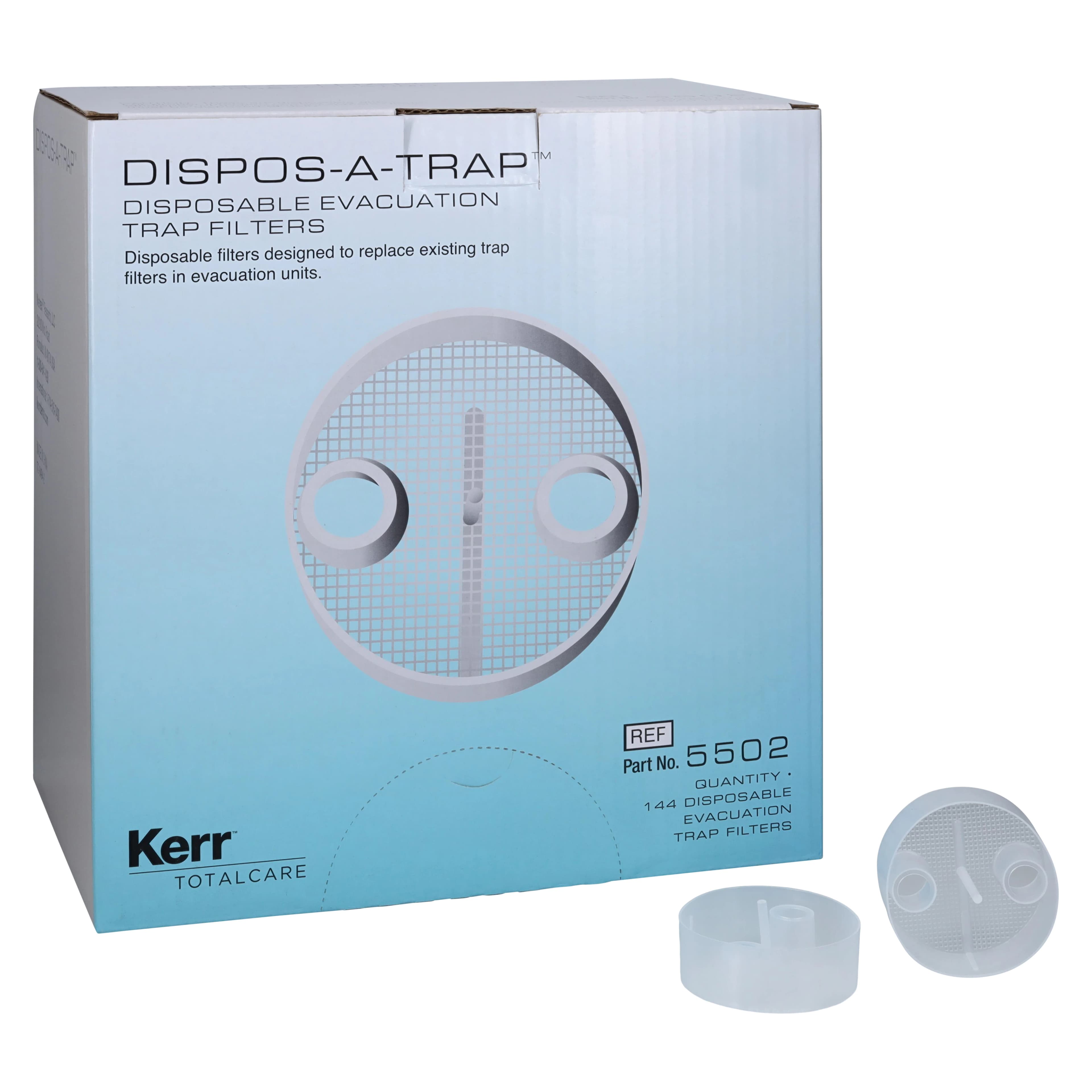 Kerr TotalCare Dispos-a-Trap Evacuation Filter, 2.25" Diameter, Fits A-dec Models with Metal Canisters, 144/Box, #5502 thumbnail 2