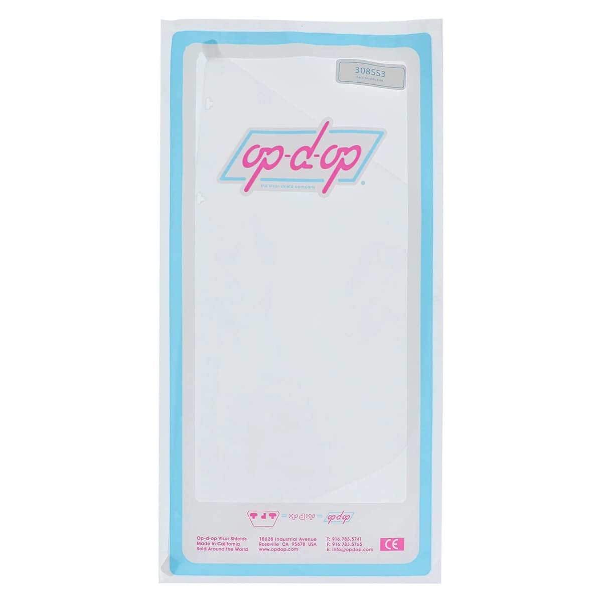 Op-D-Op Replacement Face Shield, Long Clear, Disposable, Surgical Size 7", Pack of 3, 308SS3 - Op-D-Op Replacement Face Shield, pack of 3 - Image 1