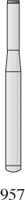 Carbide Bur FG 957, Non-Sterile, Operative End Cutting, Friction Grip, 10/Pk - Carbide Bur FG 957 - Image 1