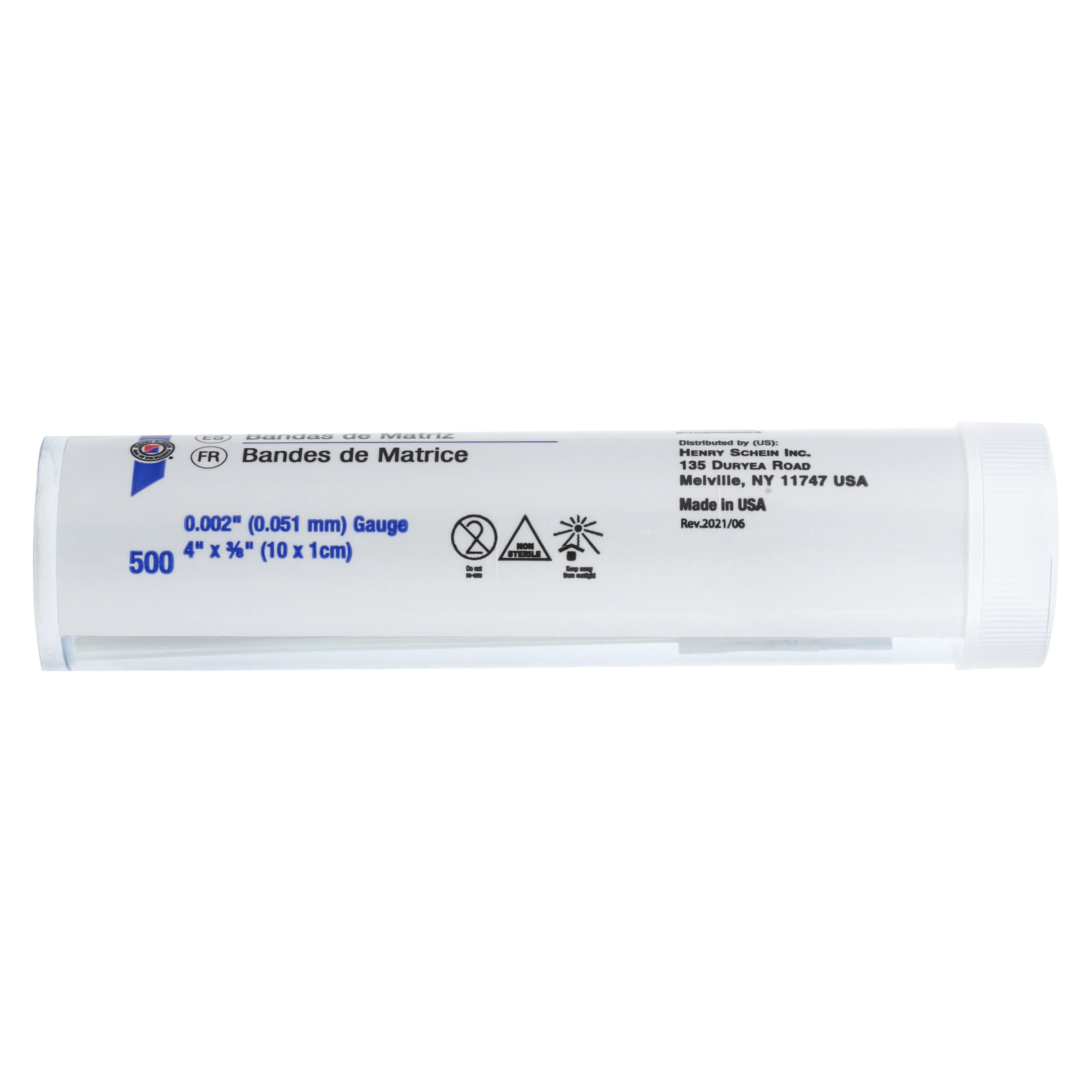 Mylar Matrix Strips, Straight, 0.002 in, 500/Box thumbnail 3