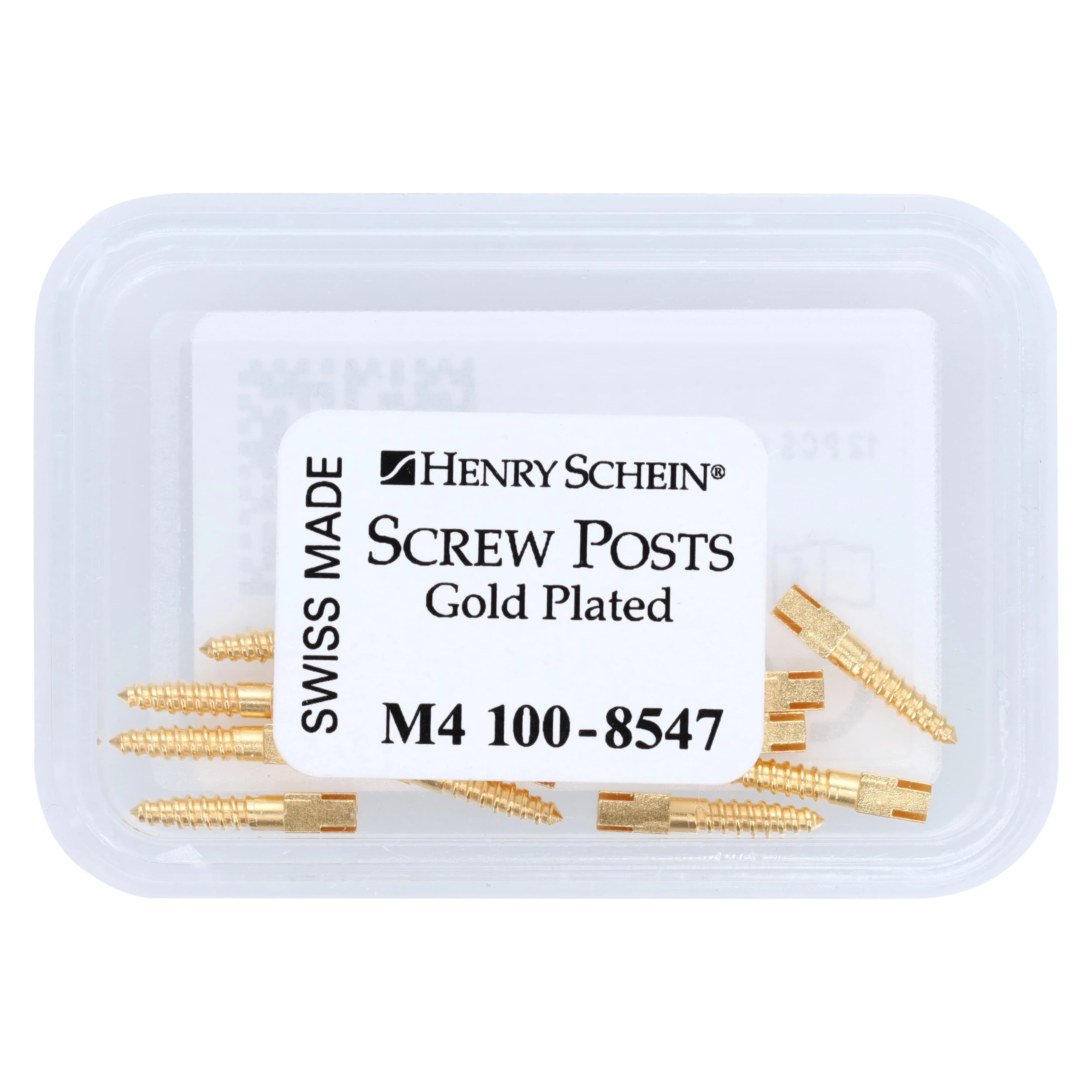 HSI Screw Posts Gold Plated Refill, Medium, 12/Box thumbnail 2
