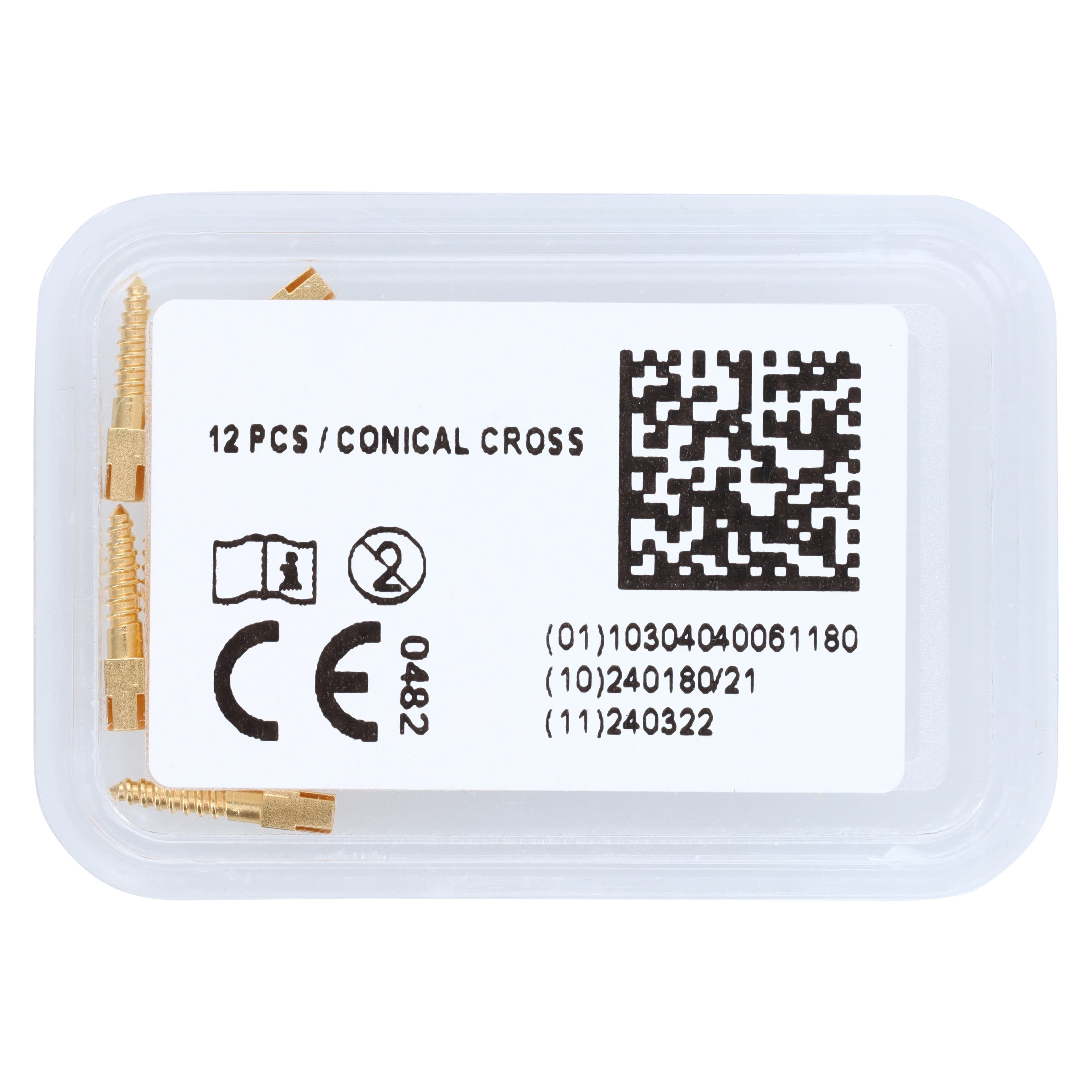 HSI Screw Posts Gold Plated Refill, Medium, 12/Box thumbnail 3