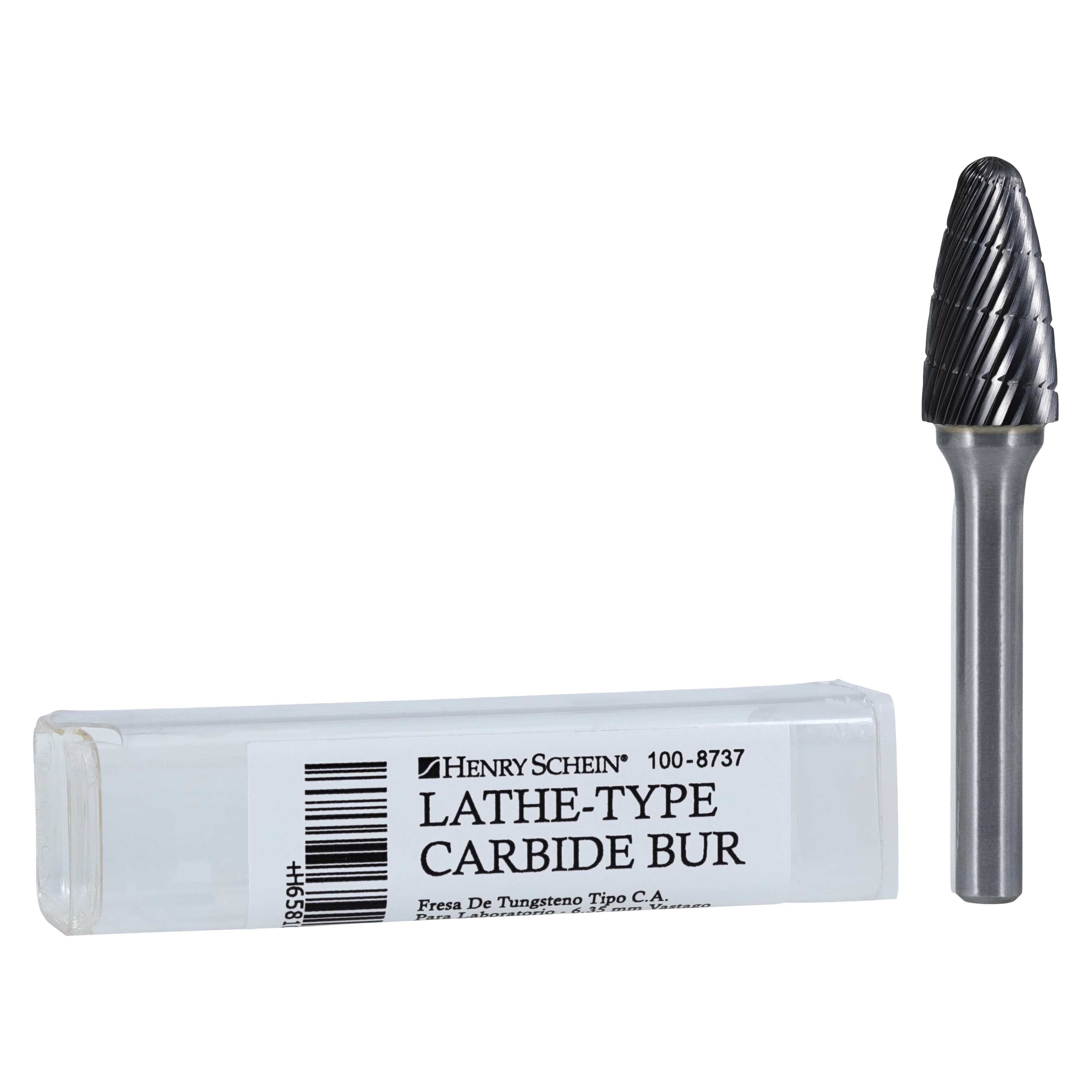 HSI Taper Regular Cut Lathe Carbide Burs, Laboratory, 1/4" Shaft, Each thumbnail 5