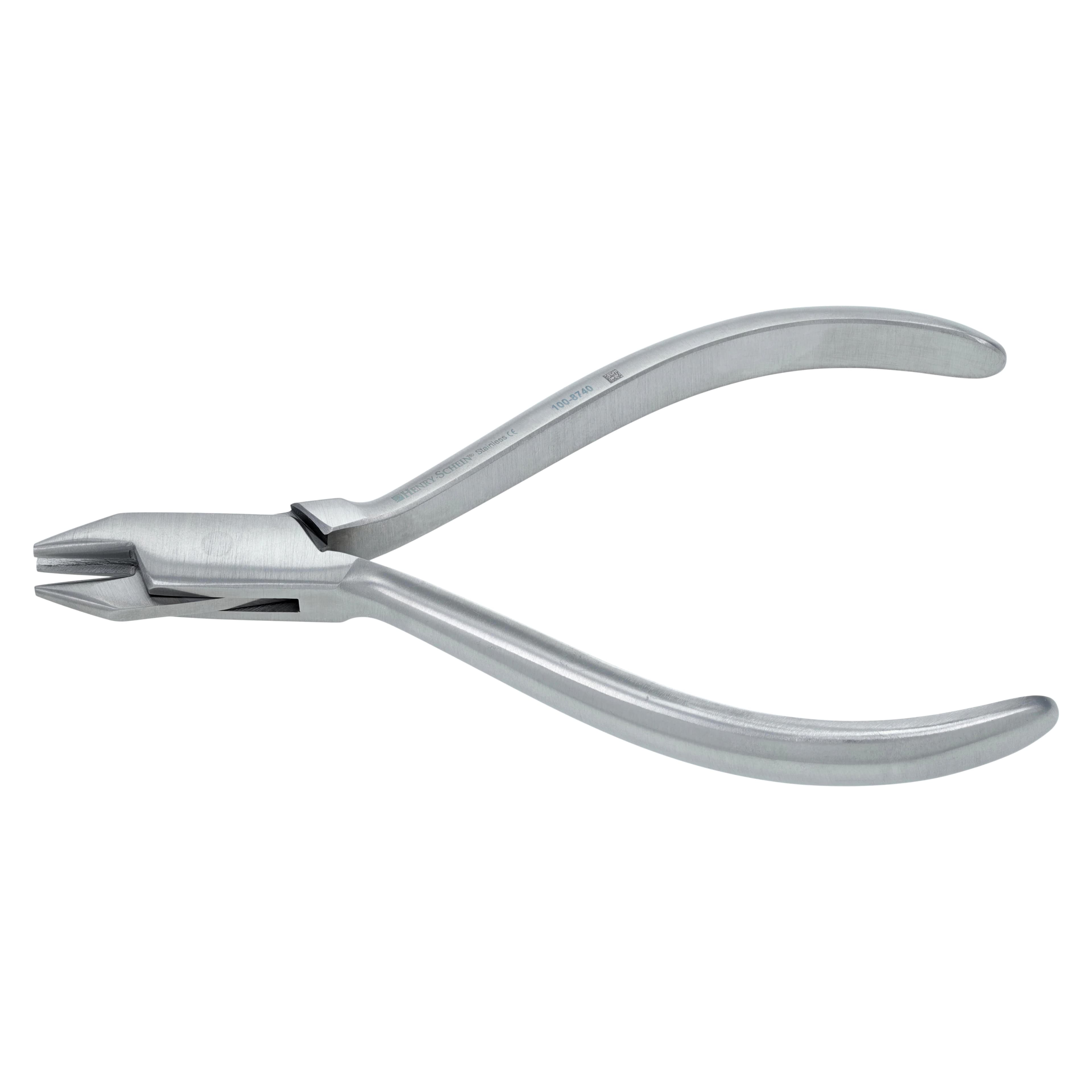 Henry Schein 200 Clasp Adjusting Pliers, Standard, 3 Prong Straight Aligned Tip, Satin Finish, Stainless Steel thumbnail 2