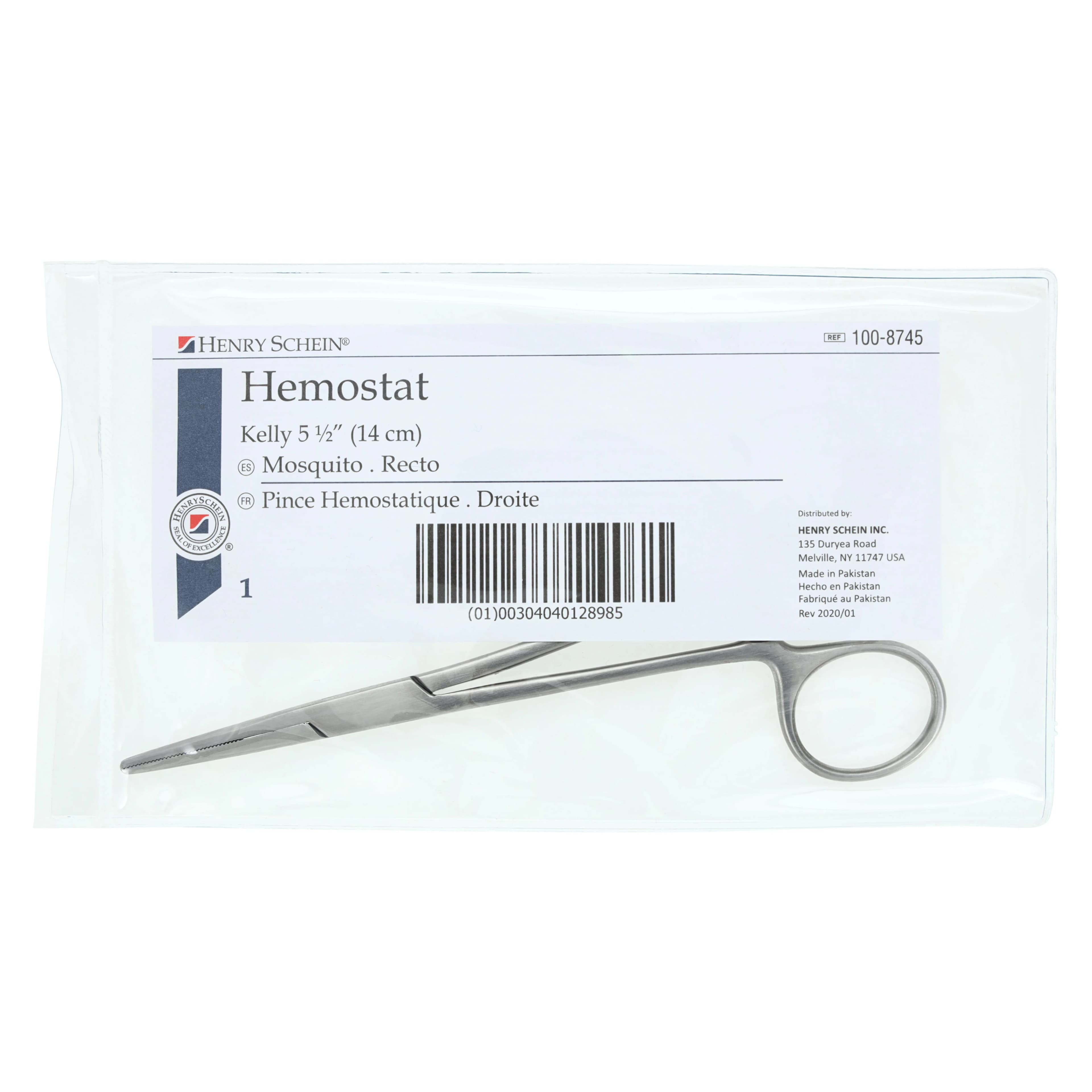 Kelly Hemostat, 5-1/2" Straight, Stainless Steel thumbnail 4