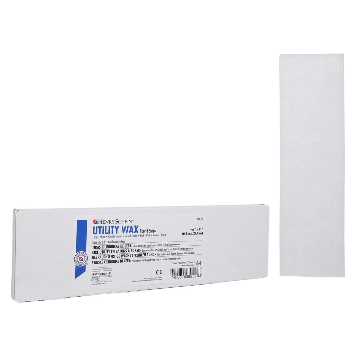 Utility Wax, Round Strips, White, 64/Box, UW40003 thumbnail 2