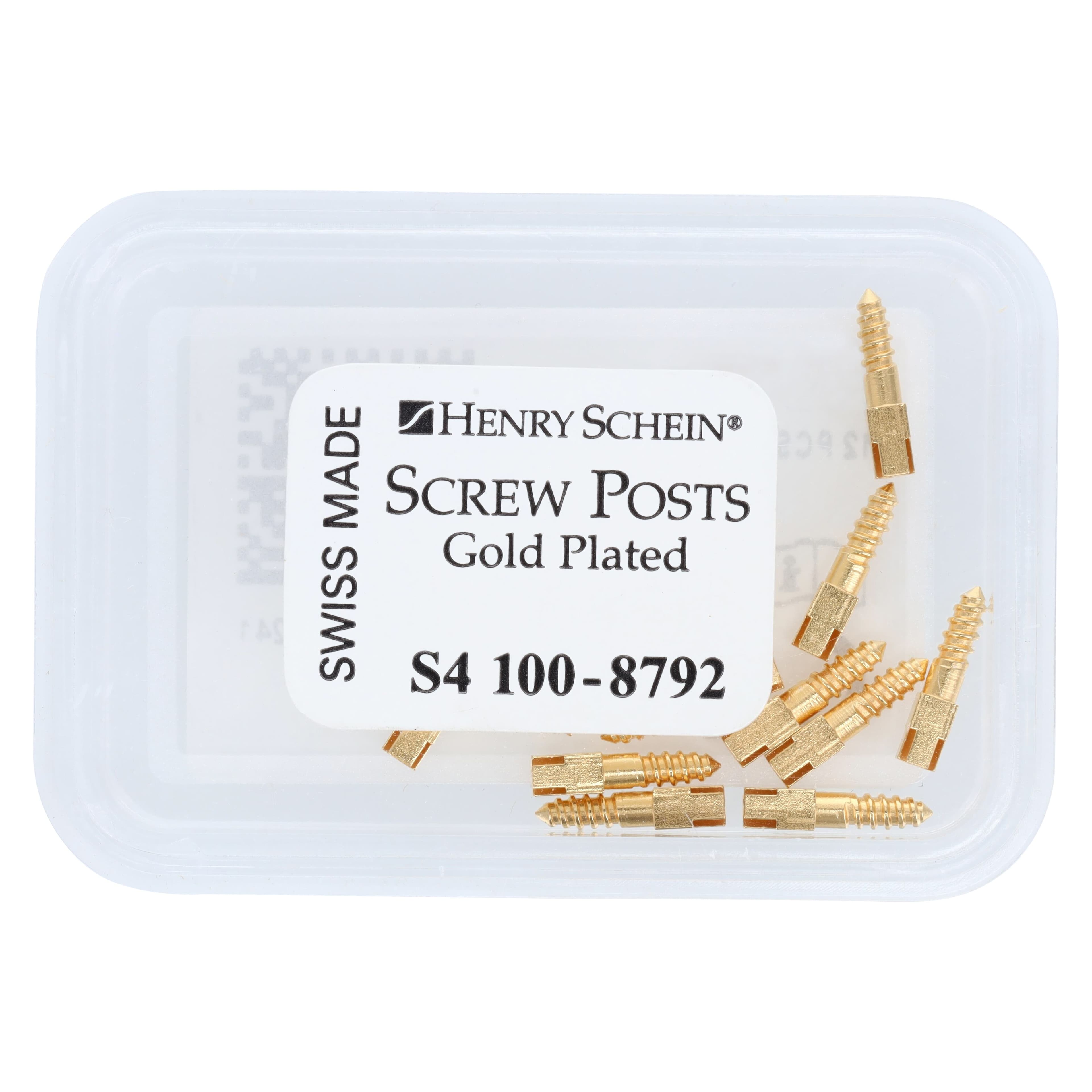 Screw Posts Refills, Gold Plated, Short, 12/Box thumbnail 2