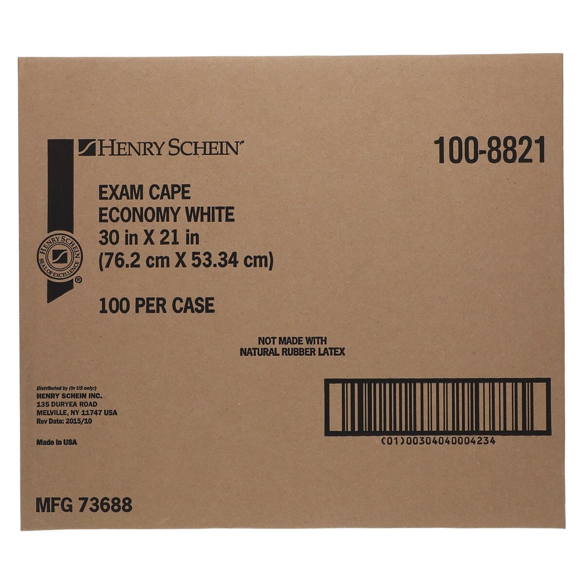 Henry Schein Exam Cape, 3-Ply Tissue, White, Disposable, 30 in x 21 in, 100/Case thumbnail 3