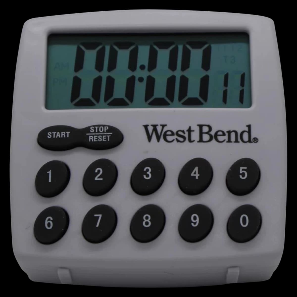 WestBend Digital Timer, White, Small, with Spring Clip/Magnet, Each - Electronic Timer - Image 1
