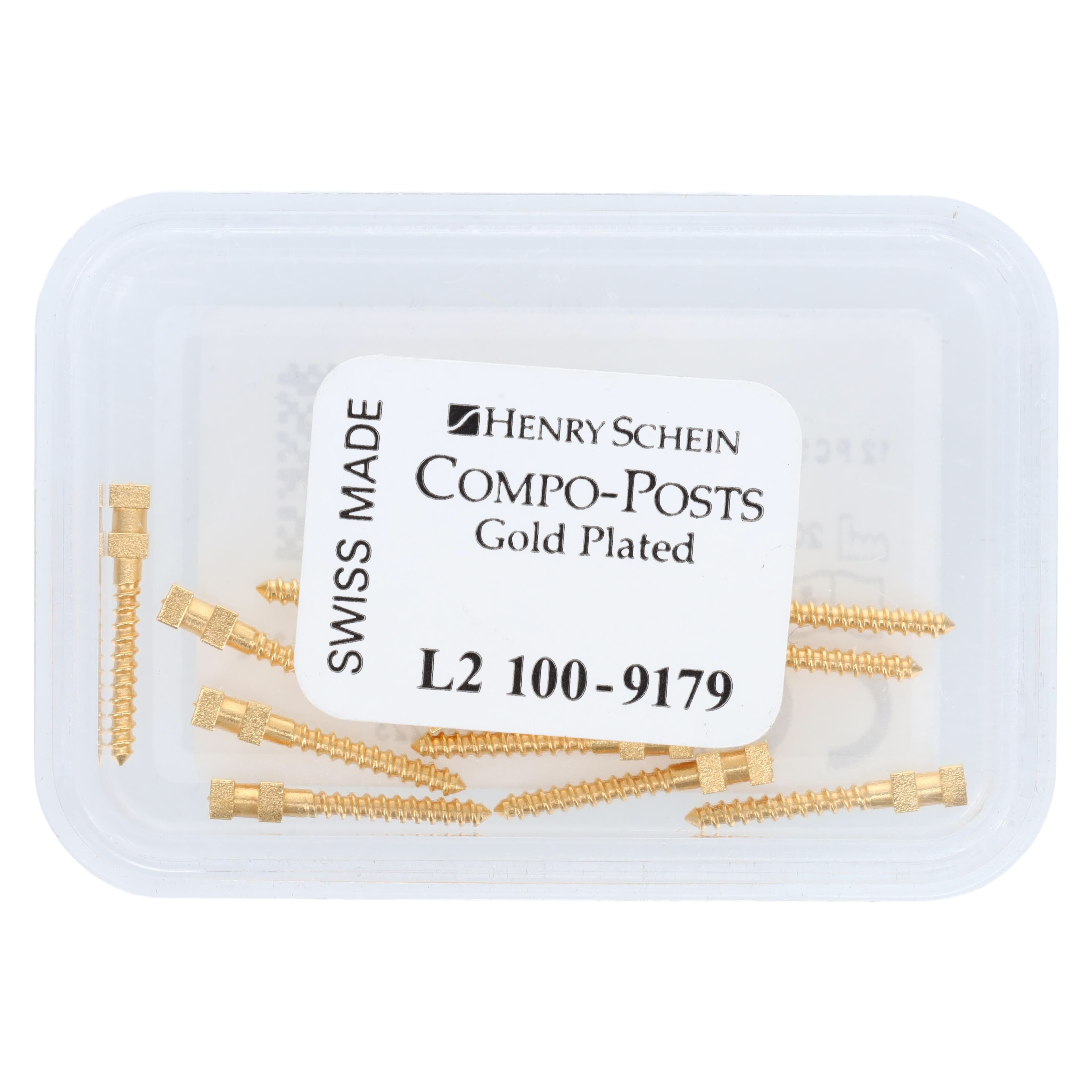 Compo-Post Screw Posts, Gold Plated, Long 12 mm, Refill, 12/Box thumbnail 2