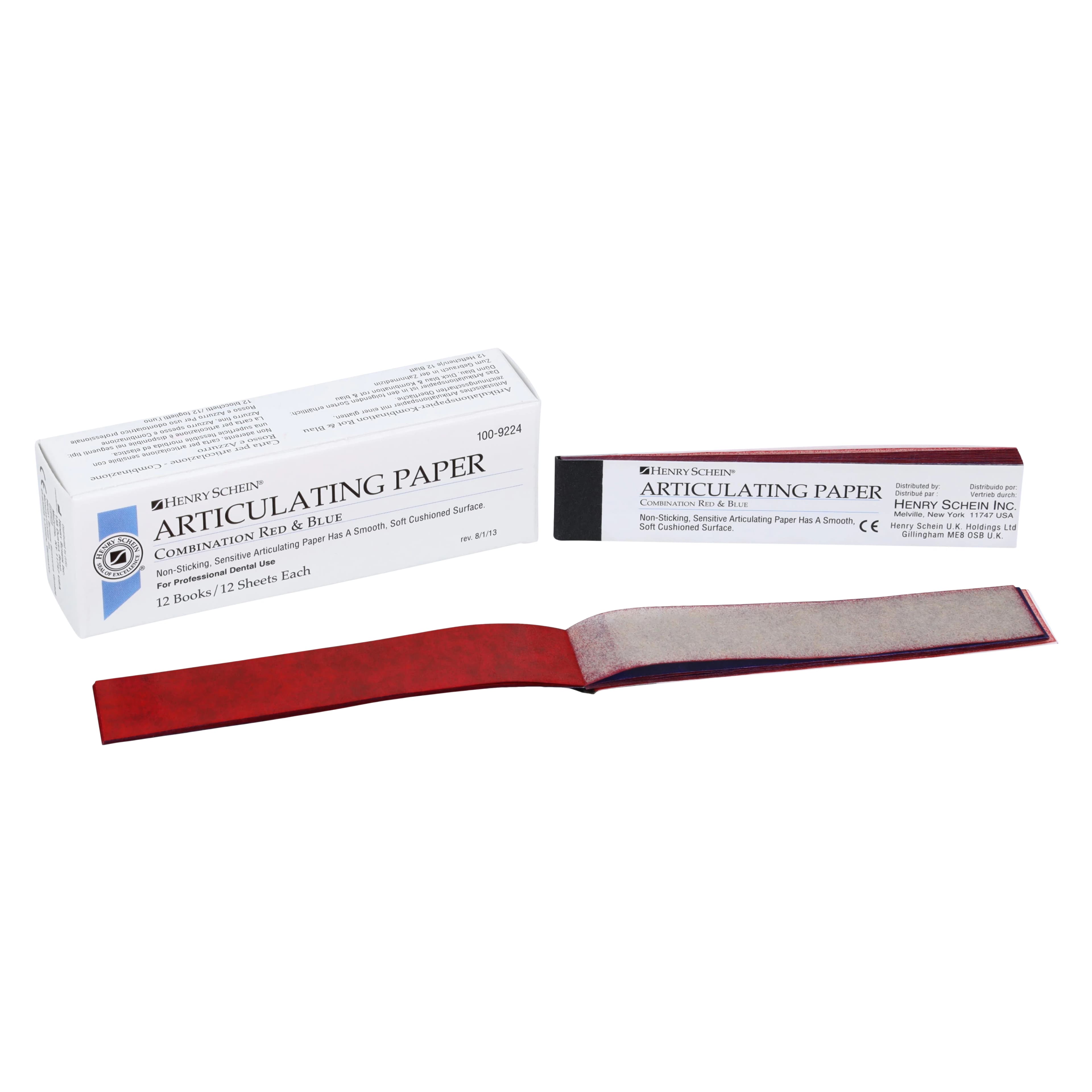 HSI Articulating Paper Strips Combination Booklet, Thin 63 Microns, Red/Blue, 12/Box, 144/Case - HSI Articulating Paper Strips Combination Booklet - Image 1