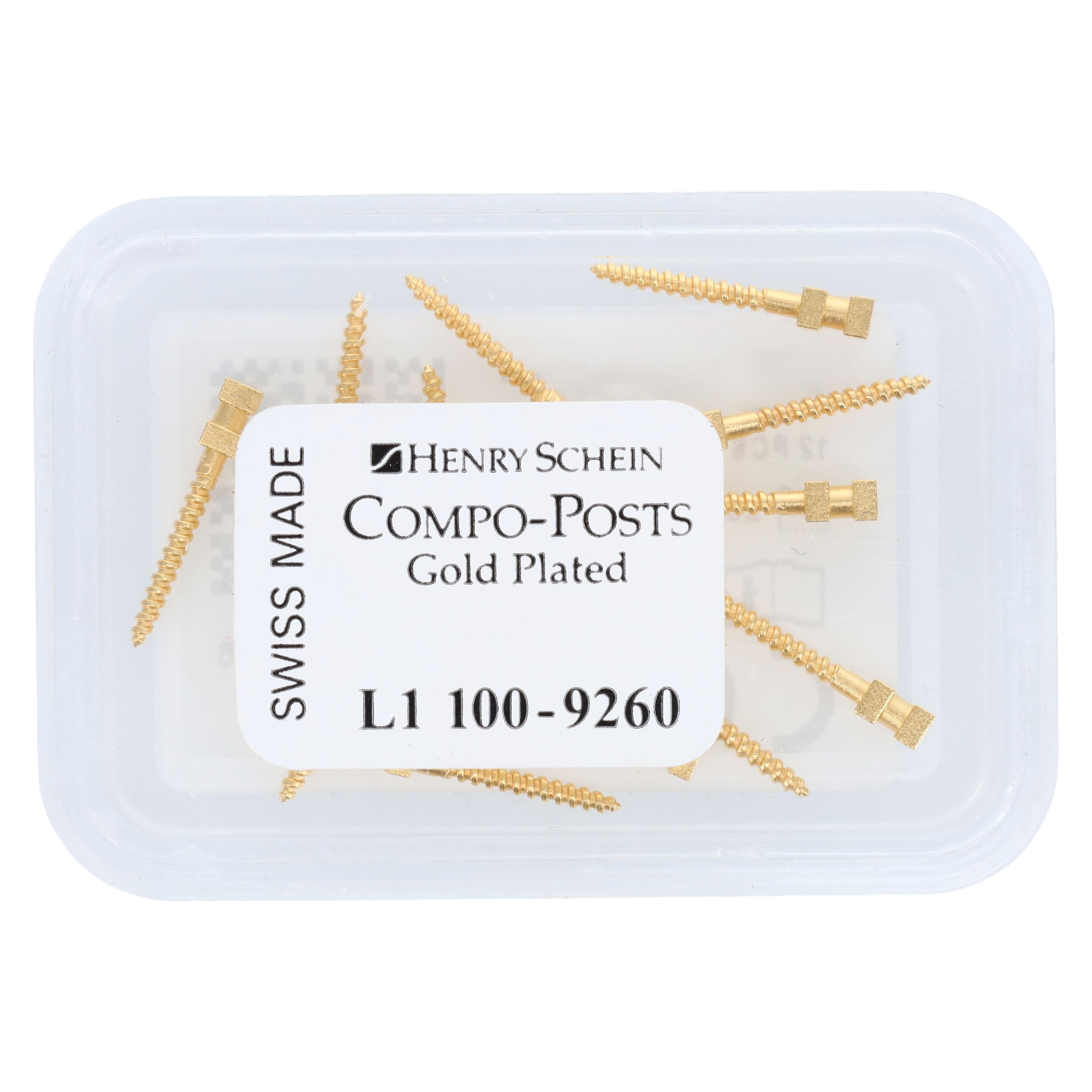 Compo-Post Screw Posts, Gold Plated, Long 12 mm, Refill, 12/Box thumbnail 2