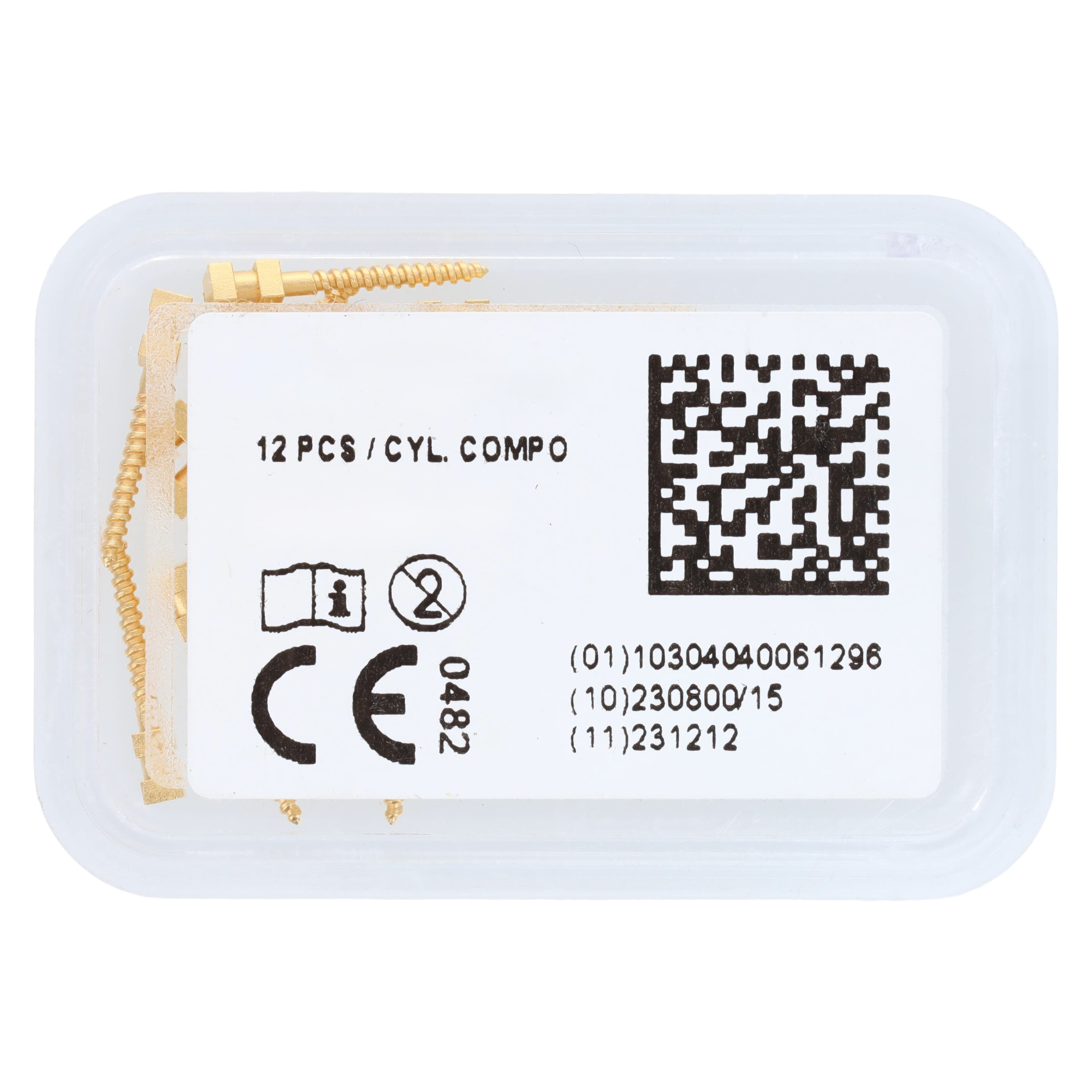 Compo-Post Screw Posts, Gold Plated, Long 12 mm, Refill, 12/Box thumbnail 3